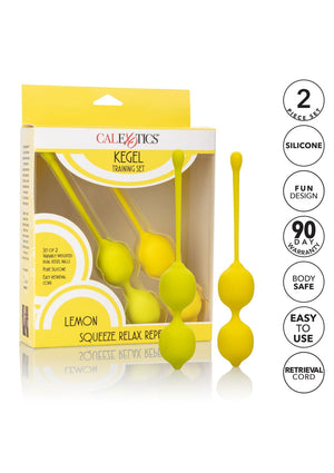 Boules de Geisha CalExotics Kegel Training Set Lemon