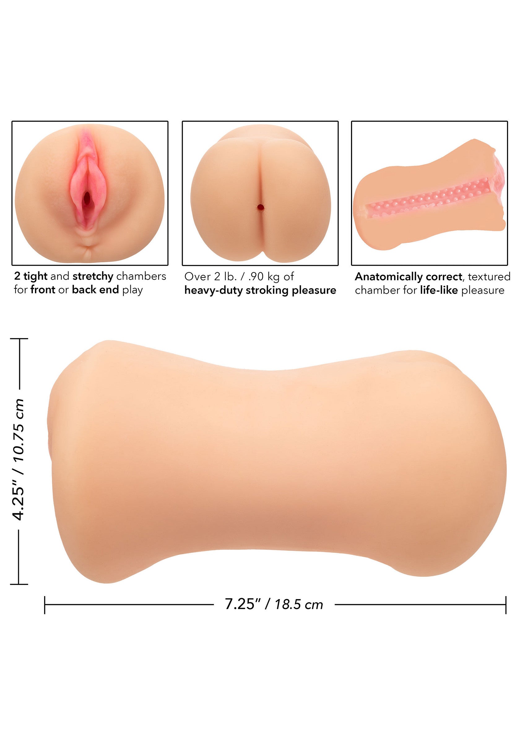 Masturbateur CalExotics Stroke It Dual Entry Pussy Ass