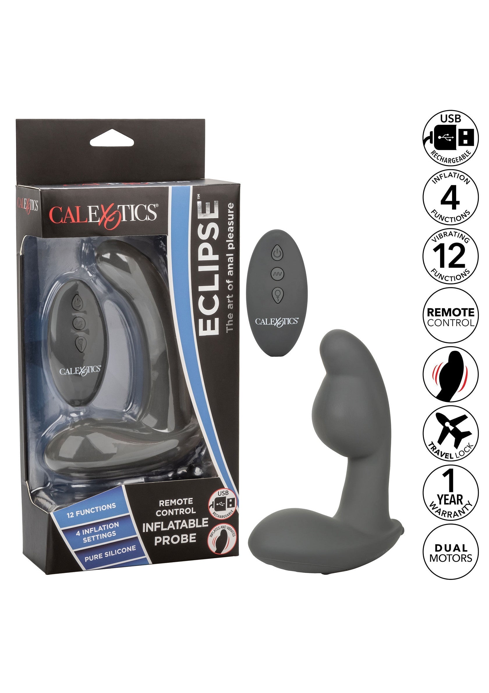 Jouet anal CalExotics Eclipse Rem Inflatable Probe