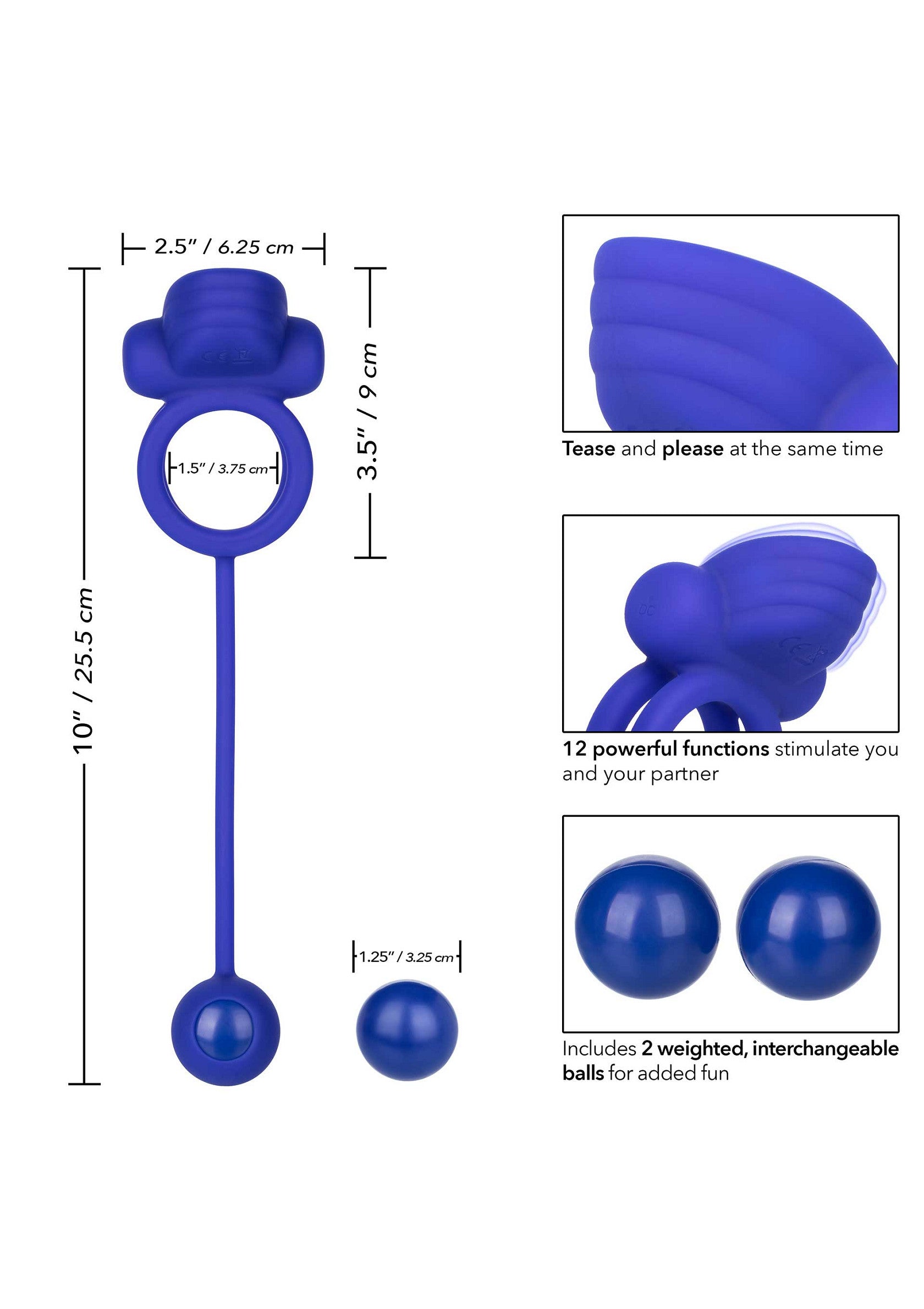 Performance masculine CalExotics Dual Rockin' Rim Enhancer