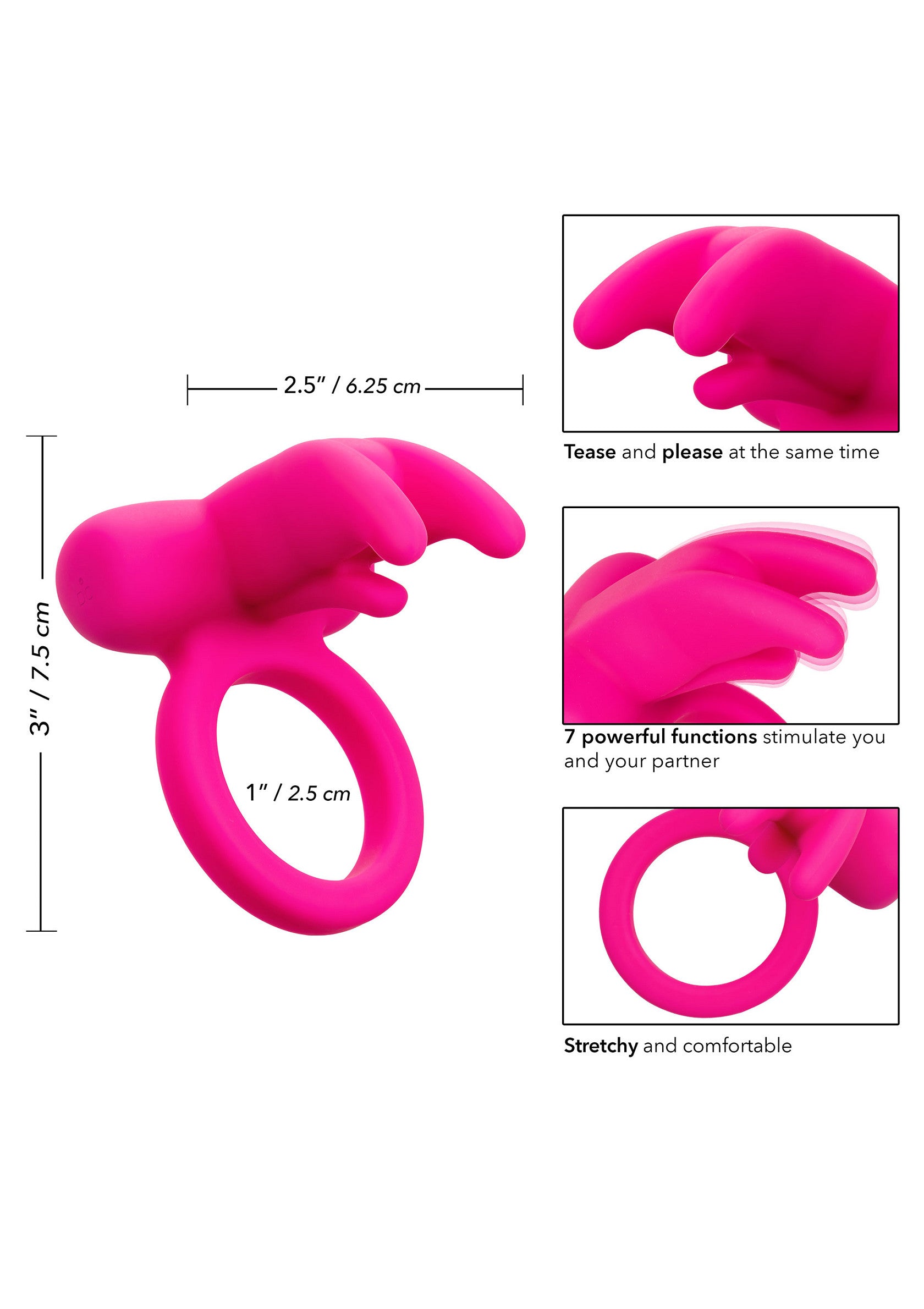 Performance masculine CalExotics Triple Clit Flicker Recharge