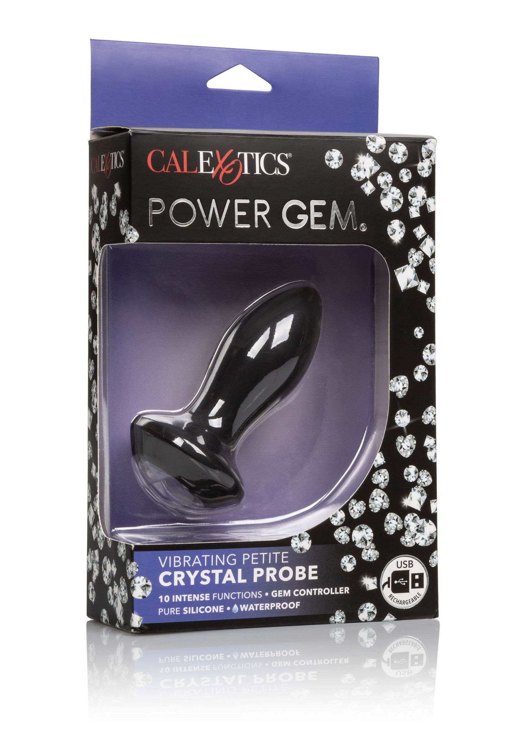 Jouet anal CalExotics Vibrating Petite Crystal Probe
