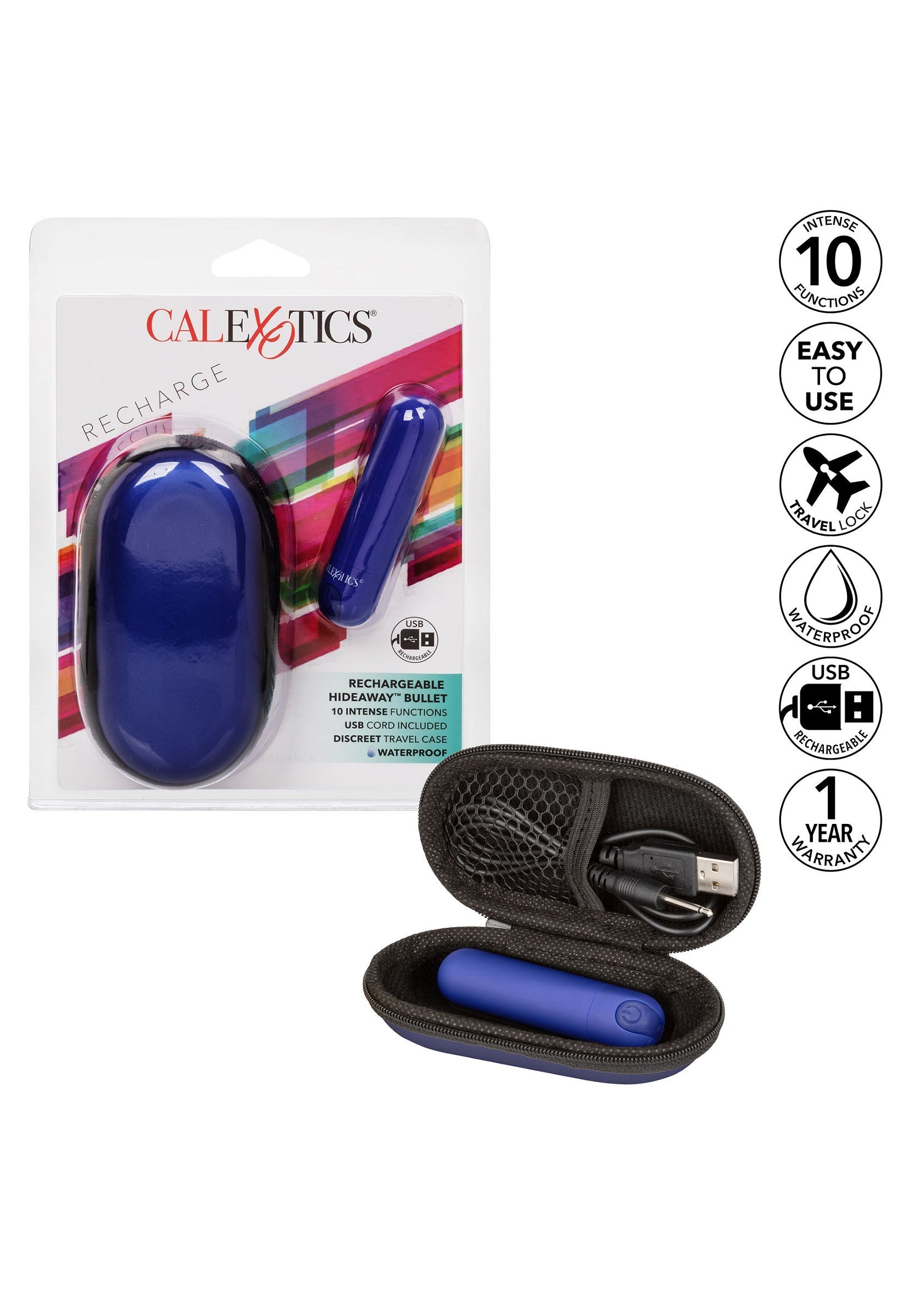 Stimulateur CalExotics Rechargeable Hideaway Bullet