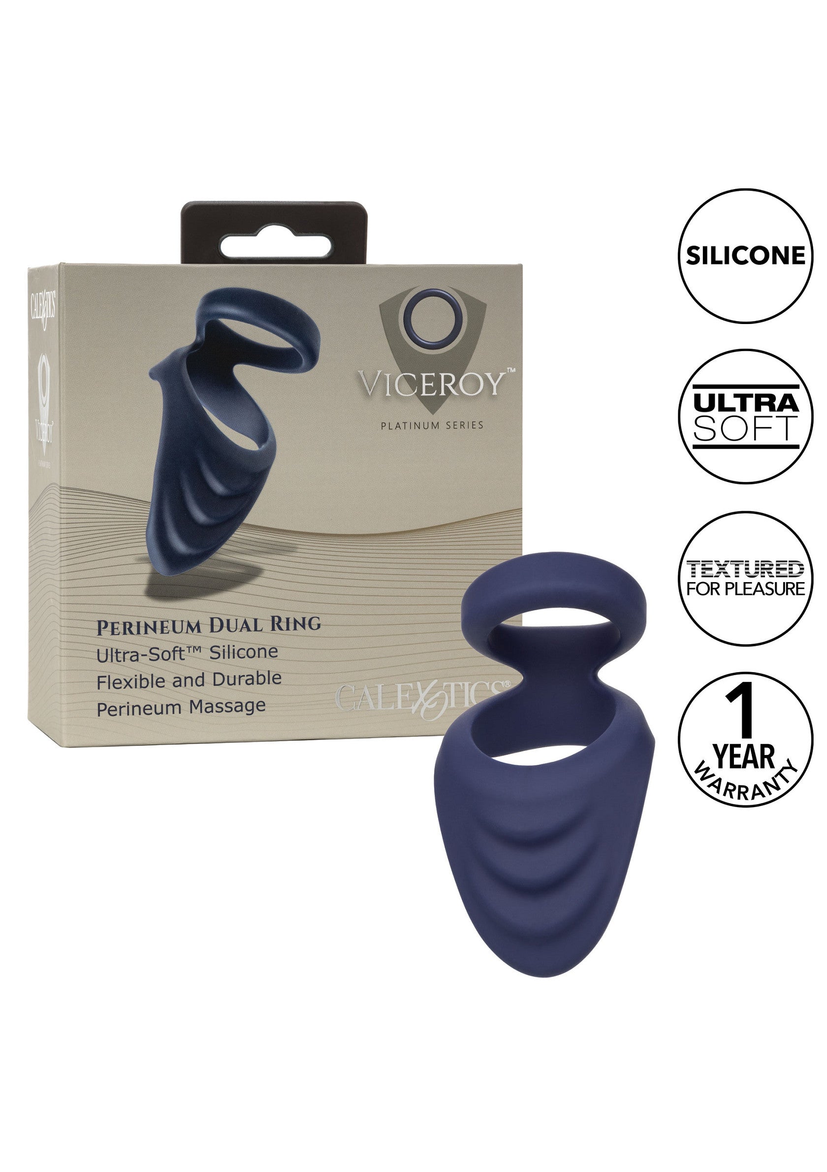 Performance masculine CalExotics Viceroy Perineum Dual Ring