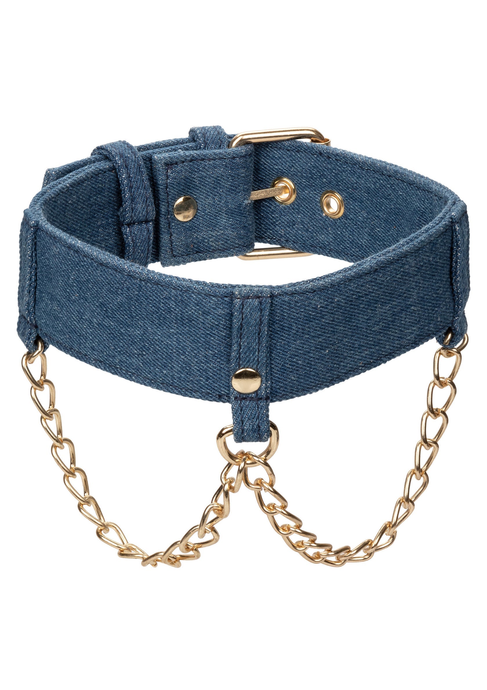 Accessoire BDSM CalExotics Ride Em Denim Collar + Leash