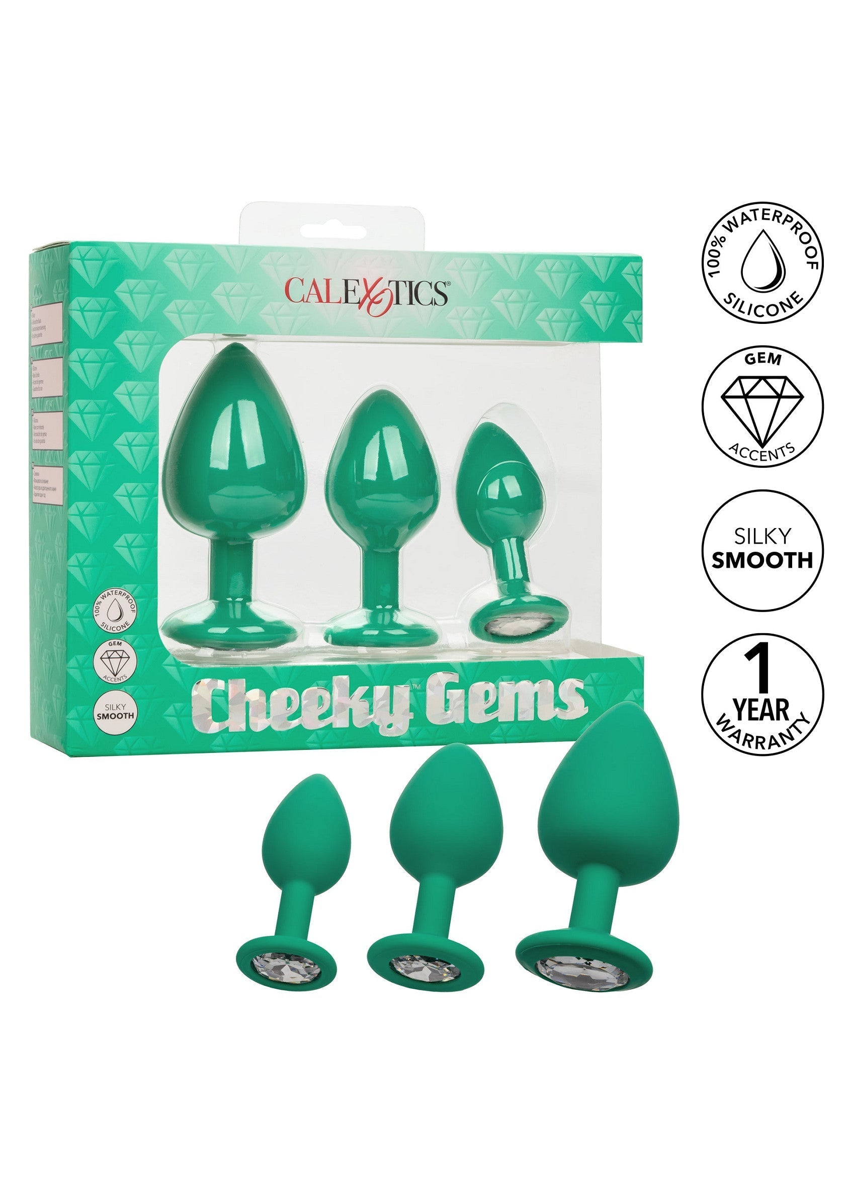 Jouet anal CalExotics Cheeky Gems 3 pcs