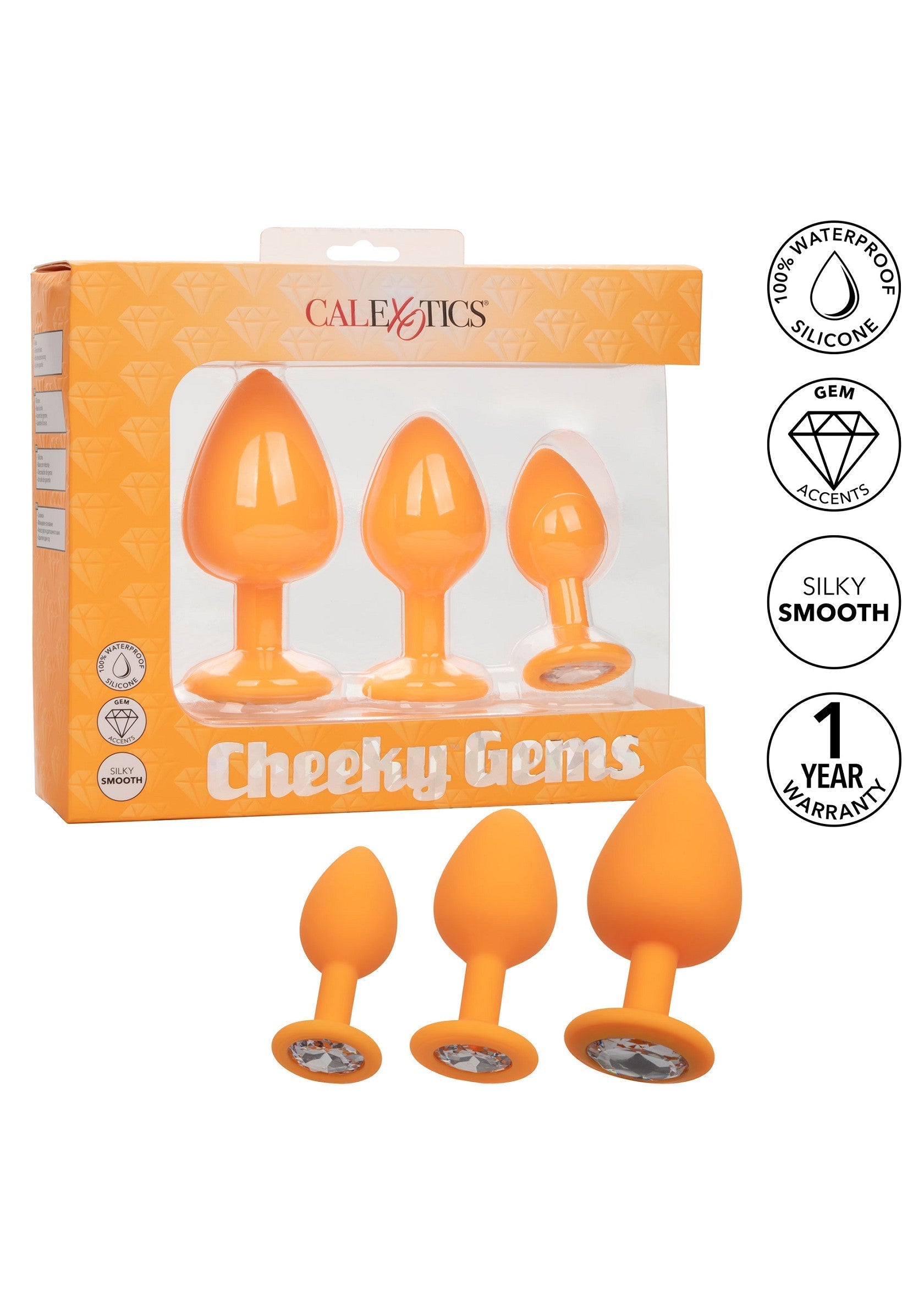Jouet anal CalExotics Cheeky Gems 3 pcs