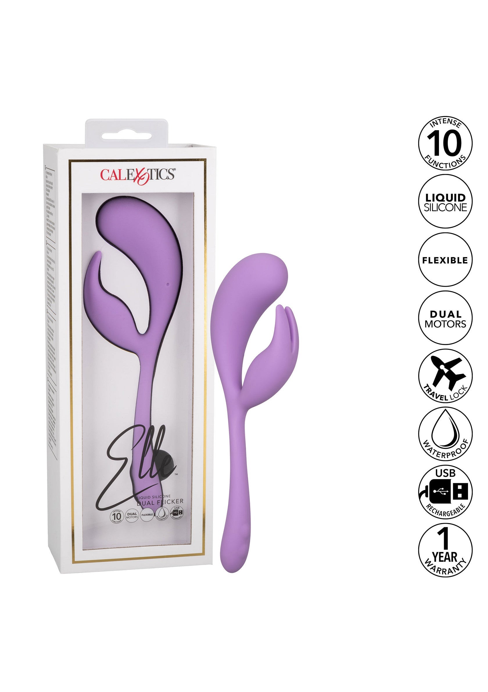 Vibromasseur CalExotics Liquid Silicone Dual Flicker