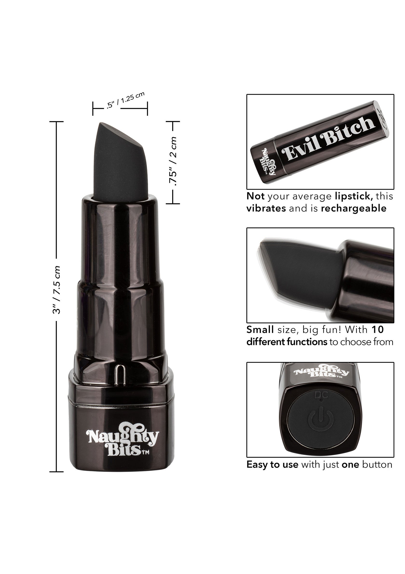Stimulateur CalExotics Evil Bitch Lipstick Vibrator