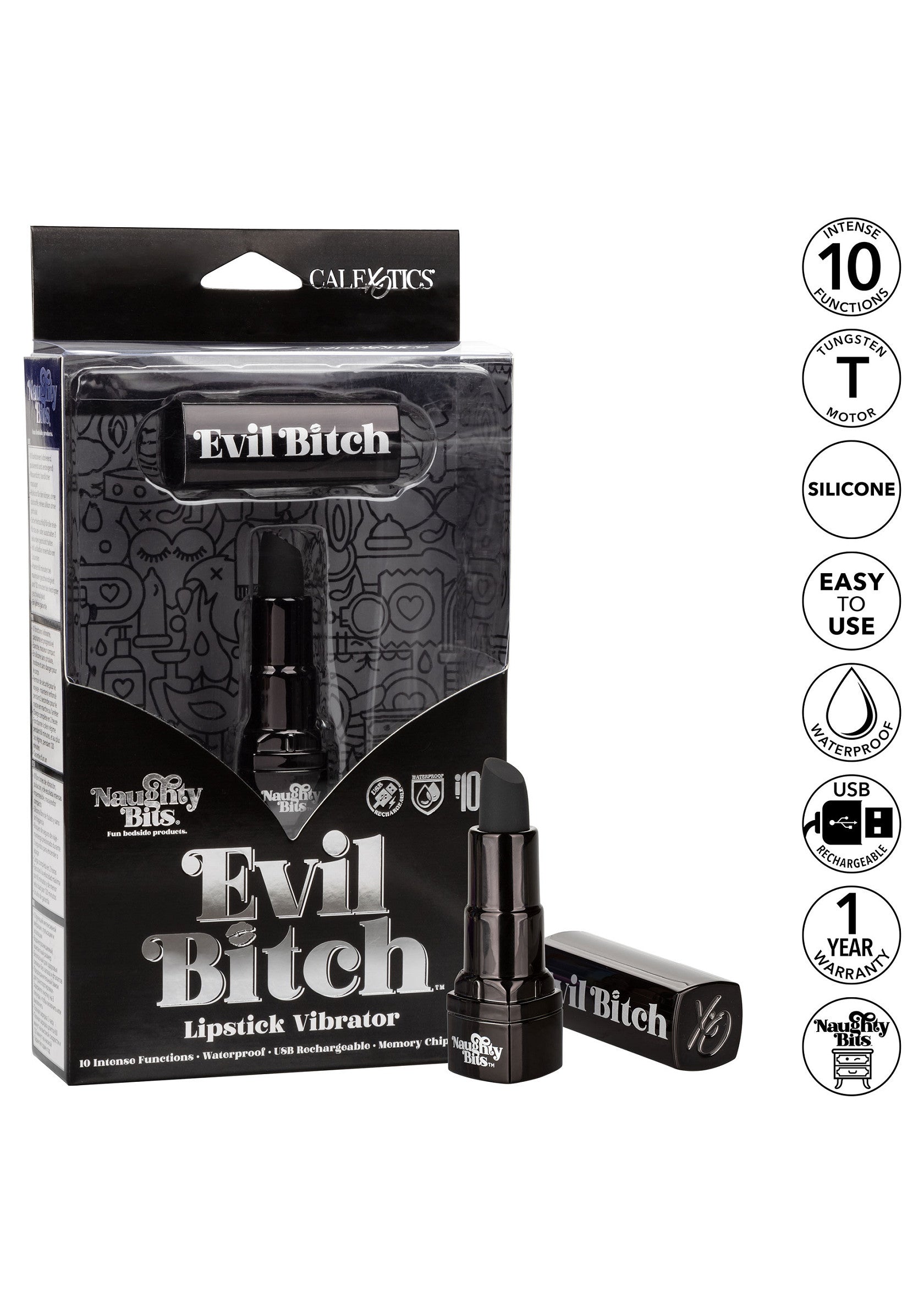 Stimulateur CalExotics Evil Bitch Lipstick Vibrator