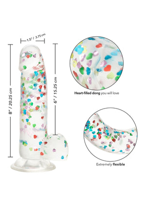 Dildo CalExotics I Love Dick Heart Filled Dong