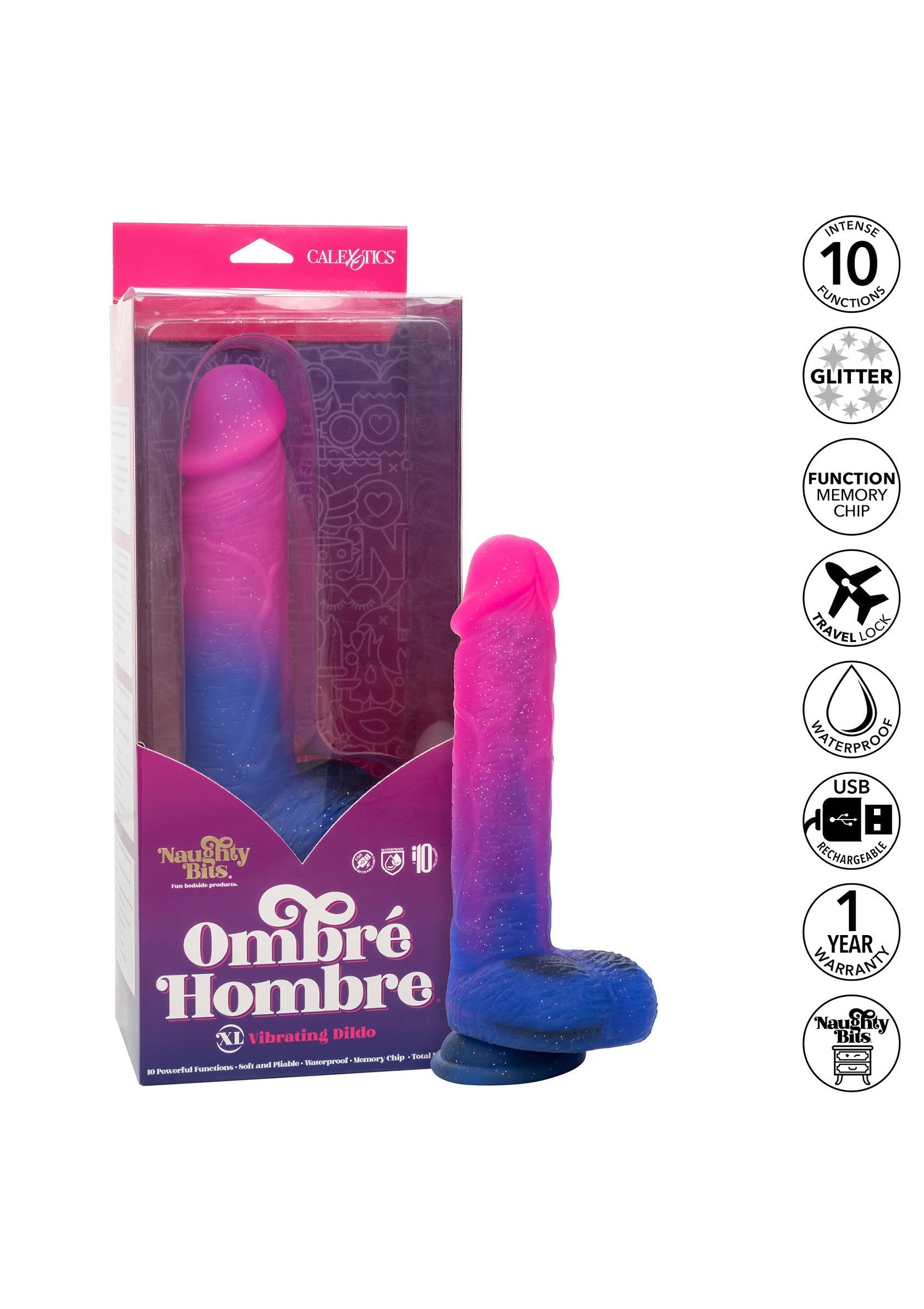Dildo CalExotics Ombre Hombre Vibrating Dildo