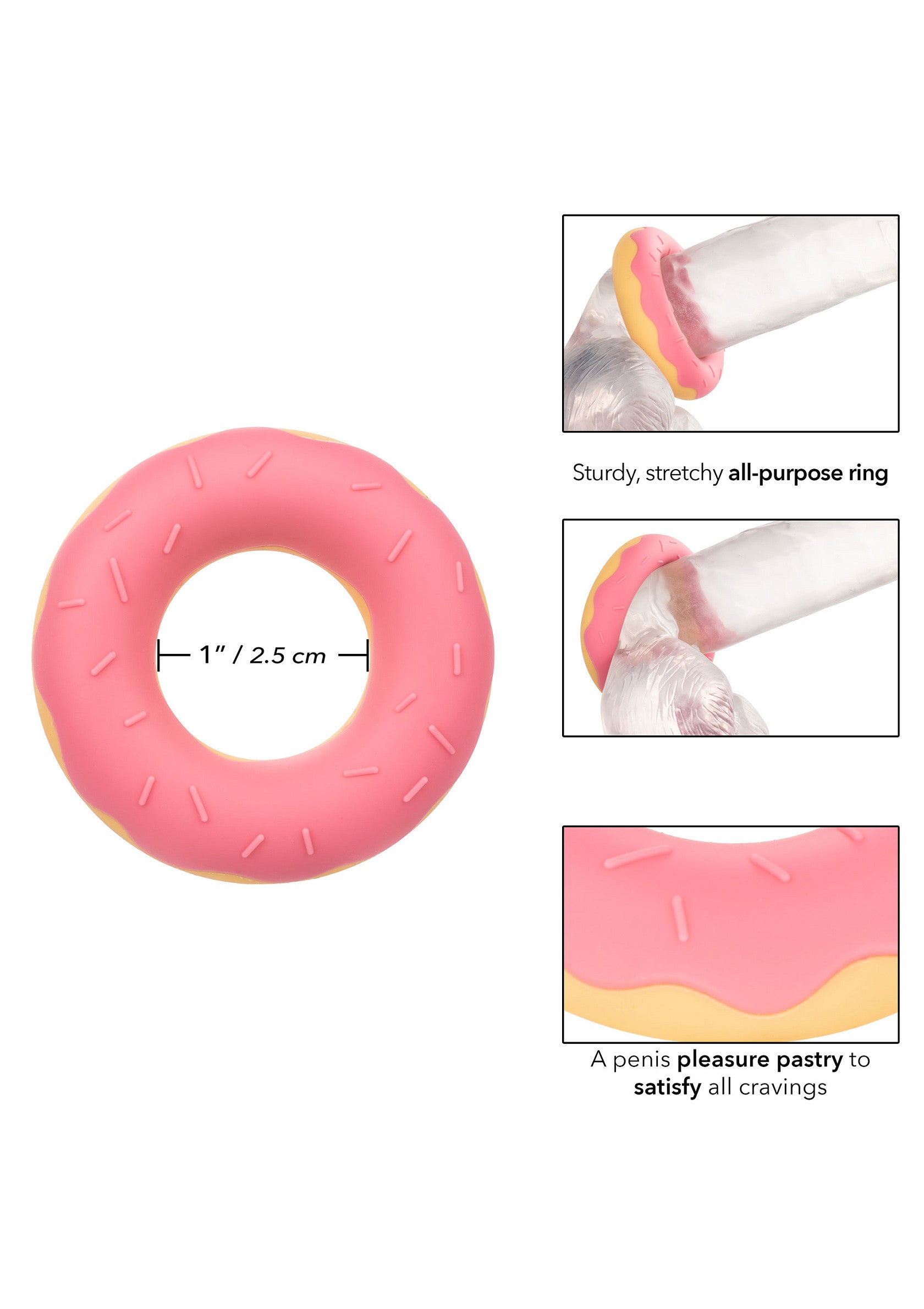 Performance masculine CalExotics Dickin Donuts Silicone CRing
