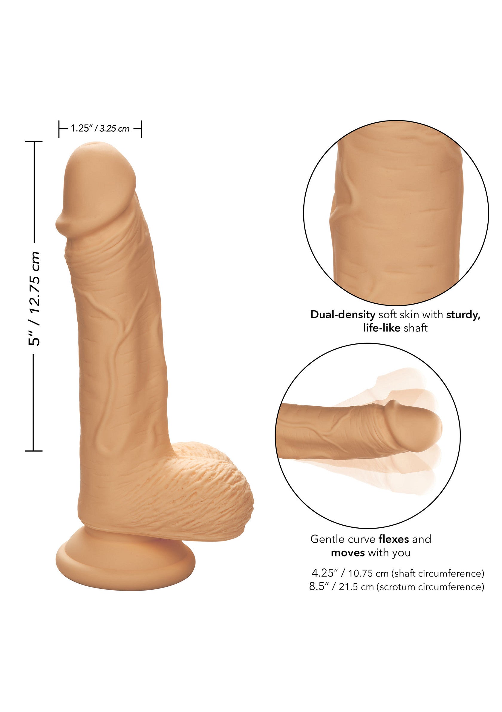 Dildo CalExotics Dual Density Silicone Stud 5 inch