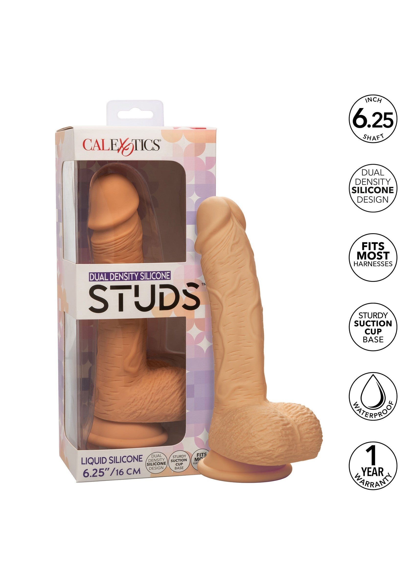 Dildo CalExotics Dual Density Silicone Stud 6.25 inch