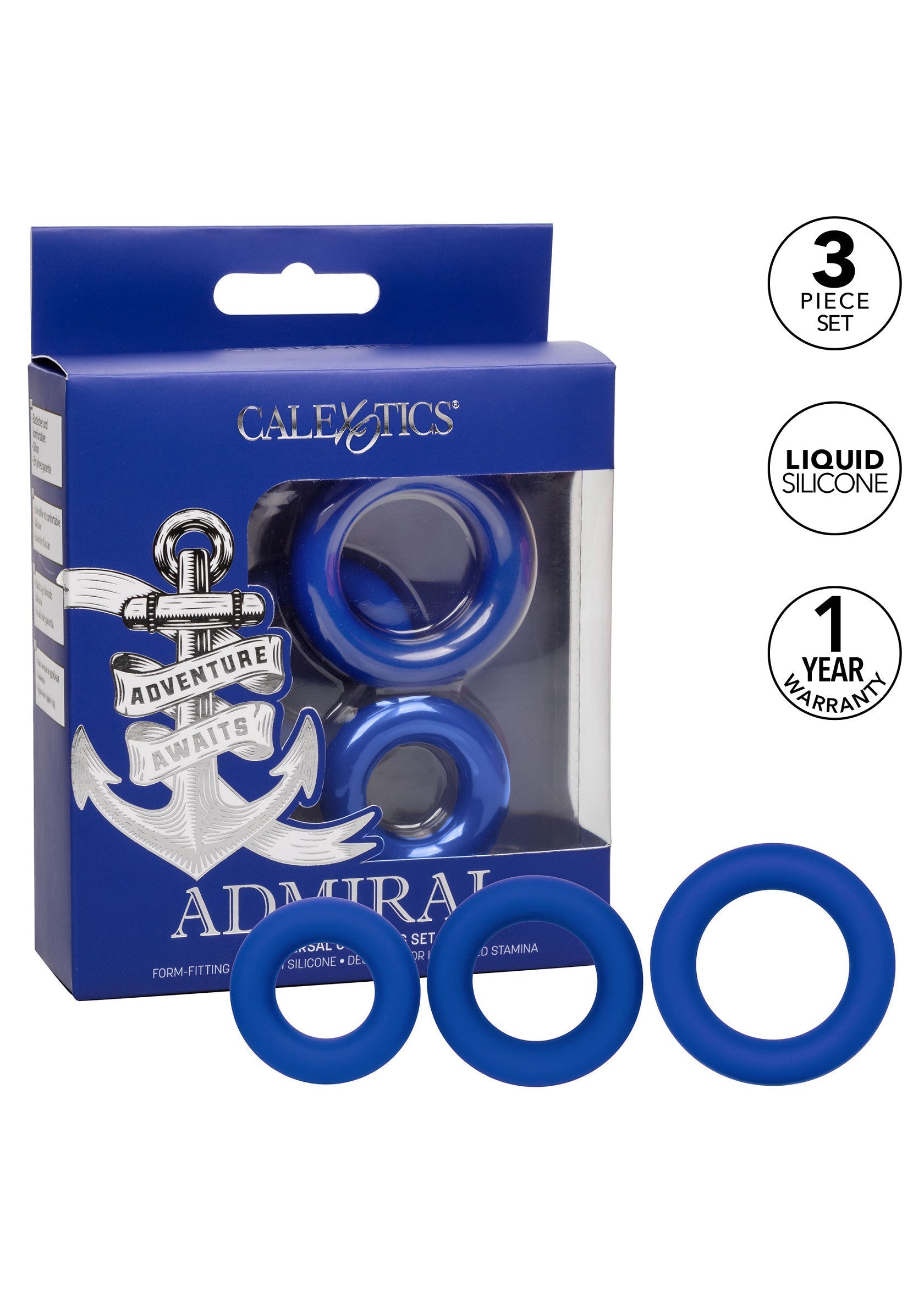 Performance masculine CalExotics Admiral Cock Ring Set