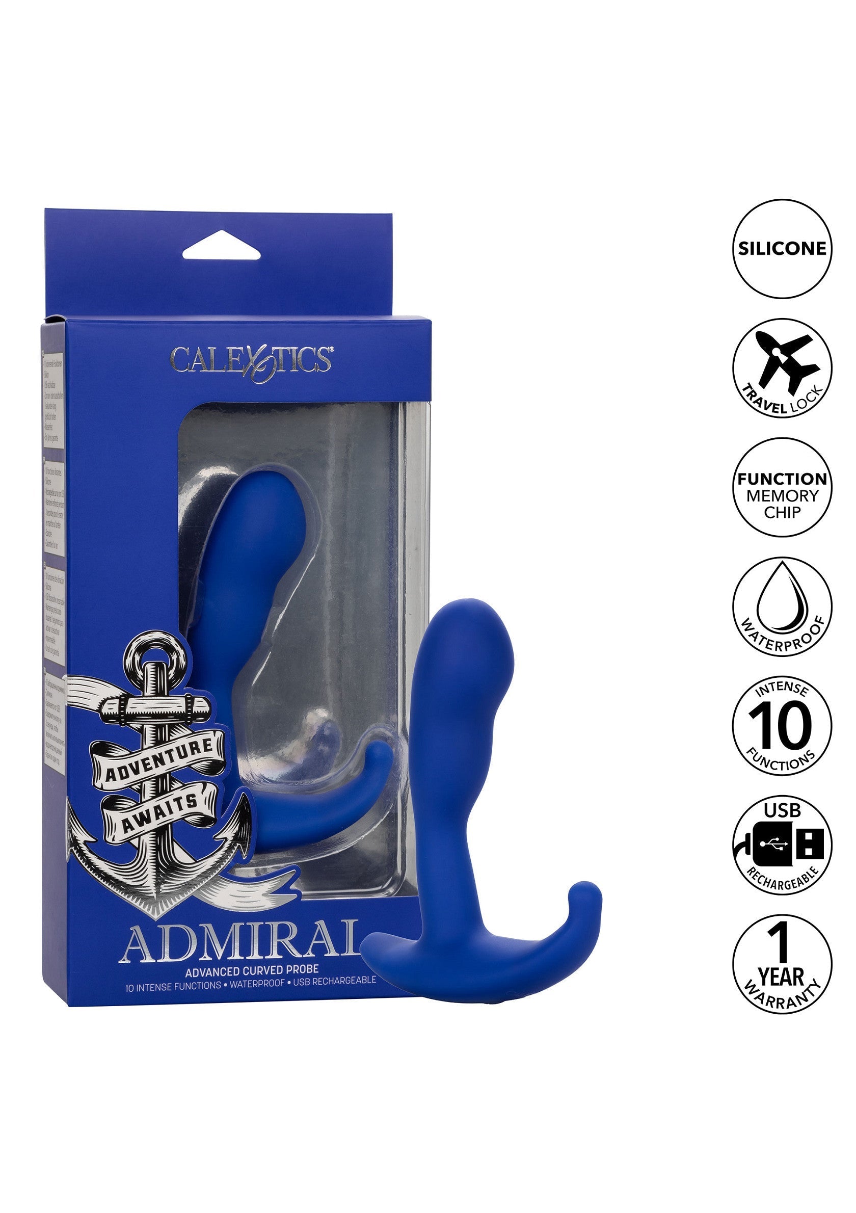 Jouet anal CalExotics Admiral Advanced Curved Probe