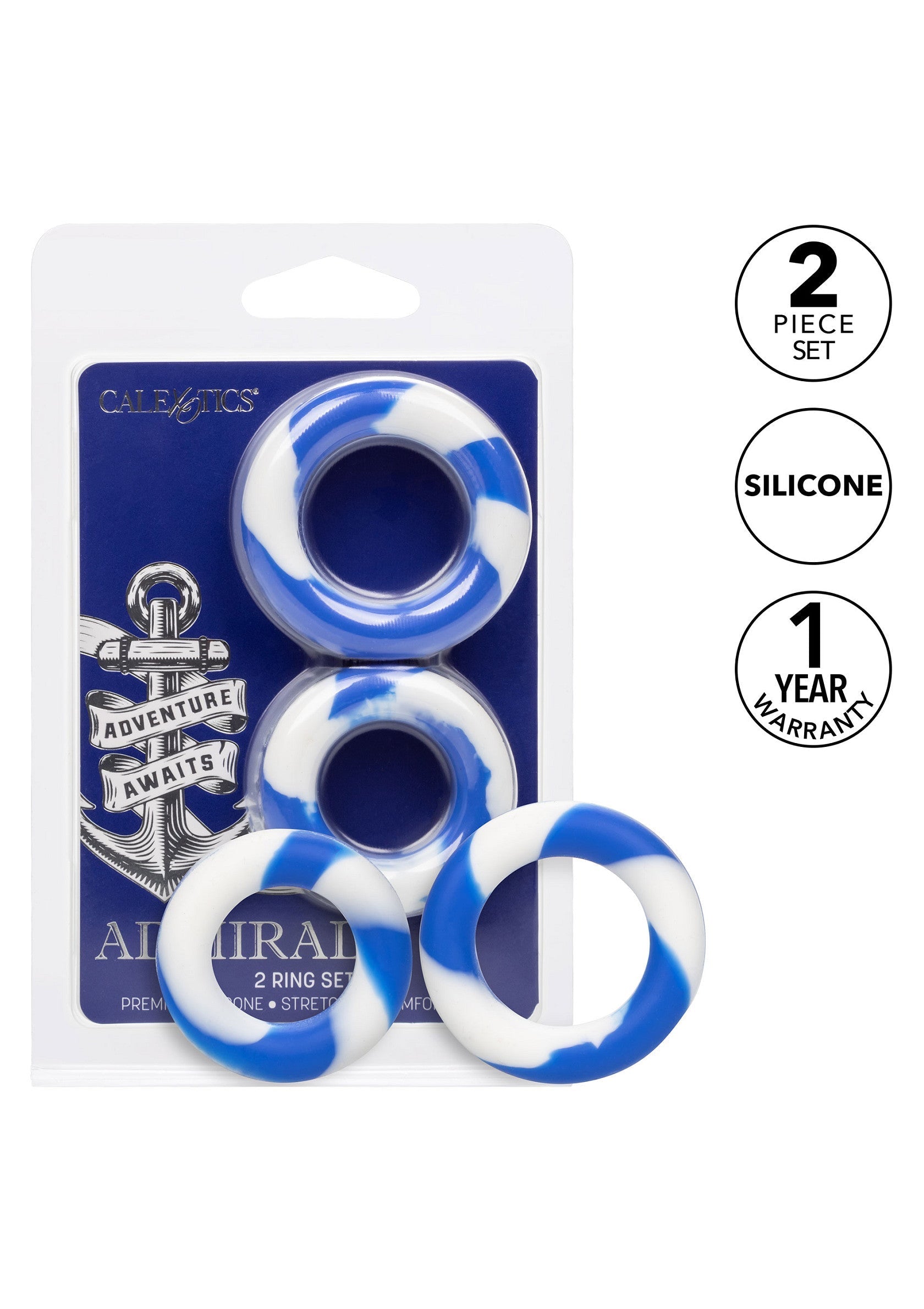 Performance masculine CalExotics Admiral 2 Ring Set