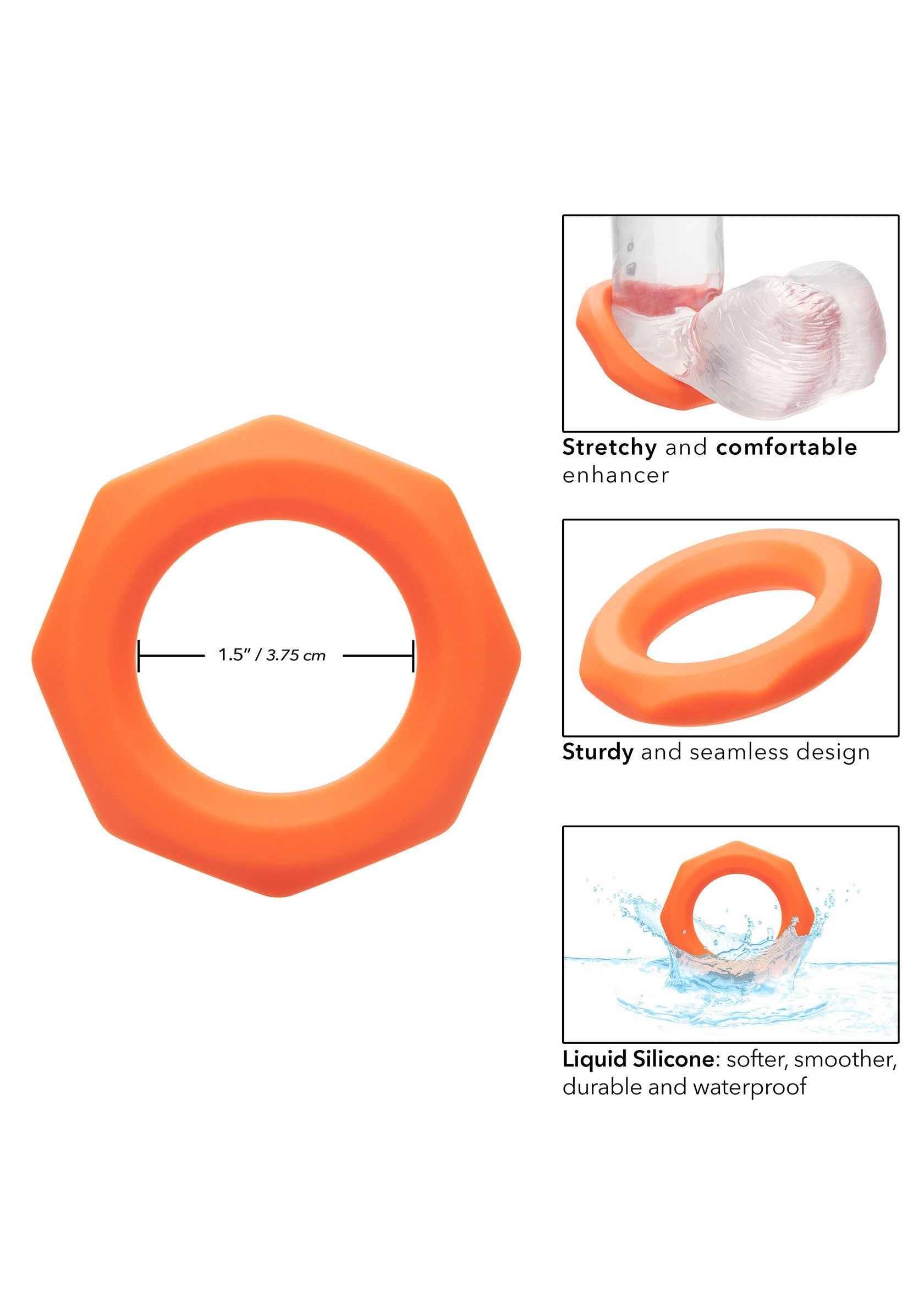 Performance masculine CalExotics Alpha Sexagon Ring