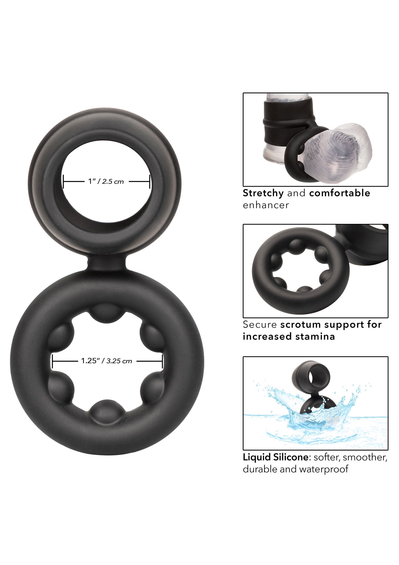 Performance masculine CalExotics Alpha Dual Magnum Ring