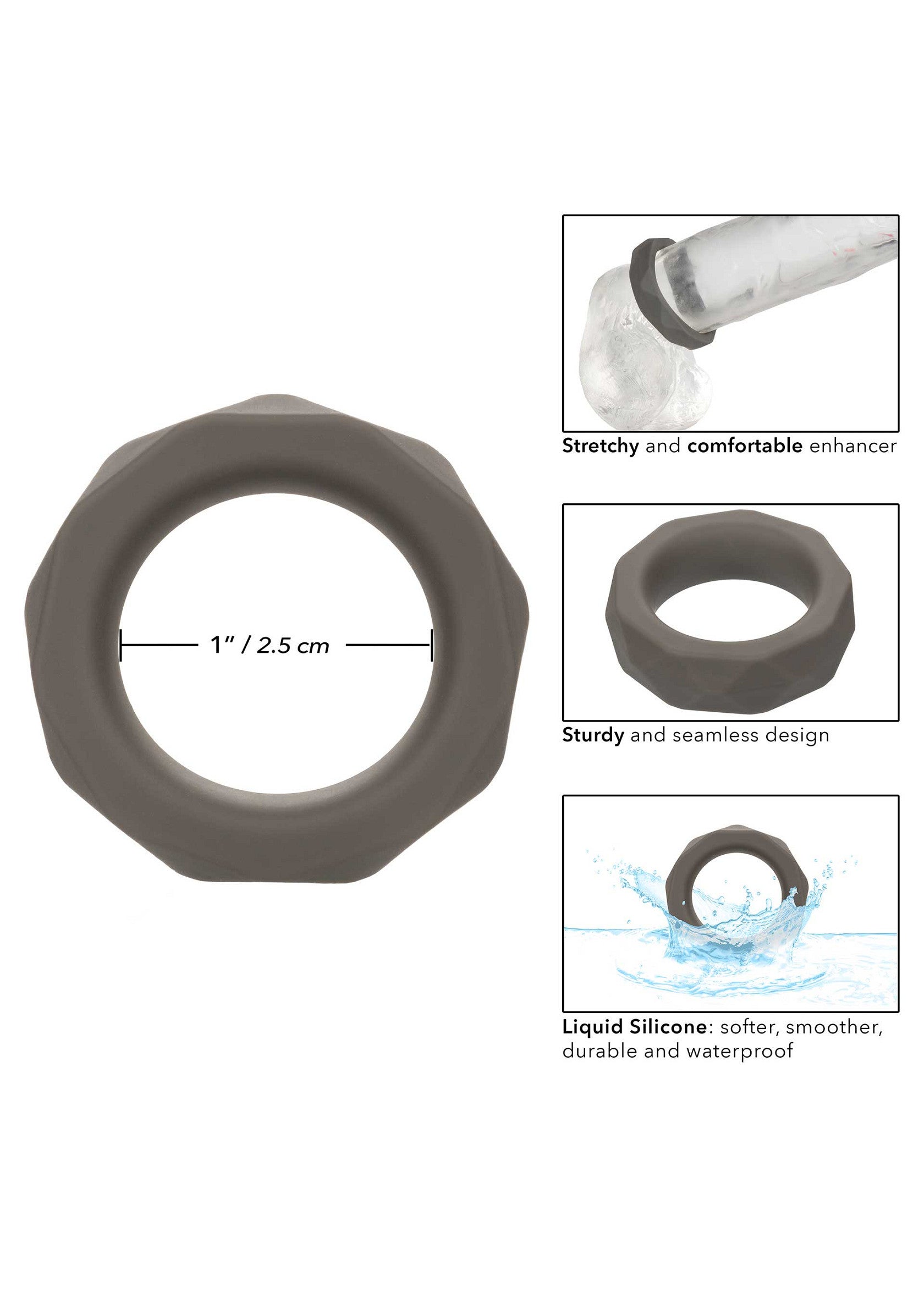 Performance masculine CalExotics Alpha Prolong Prismatic Ring