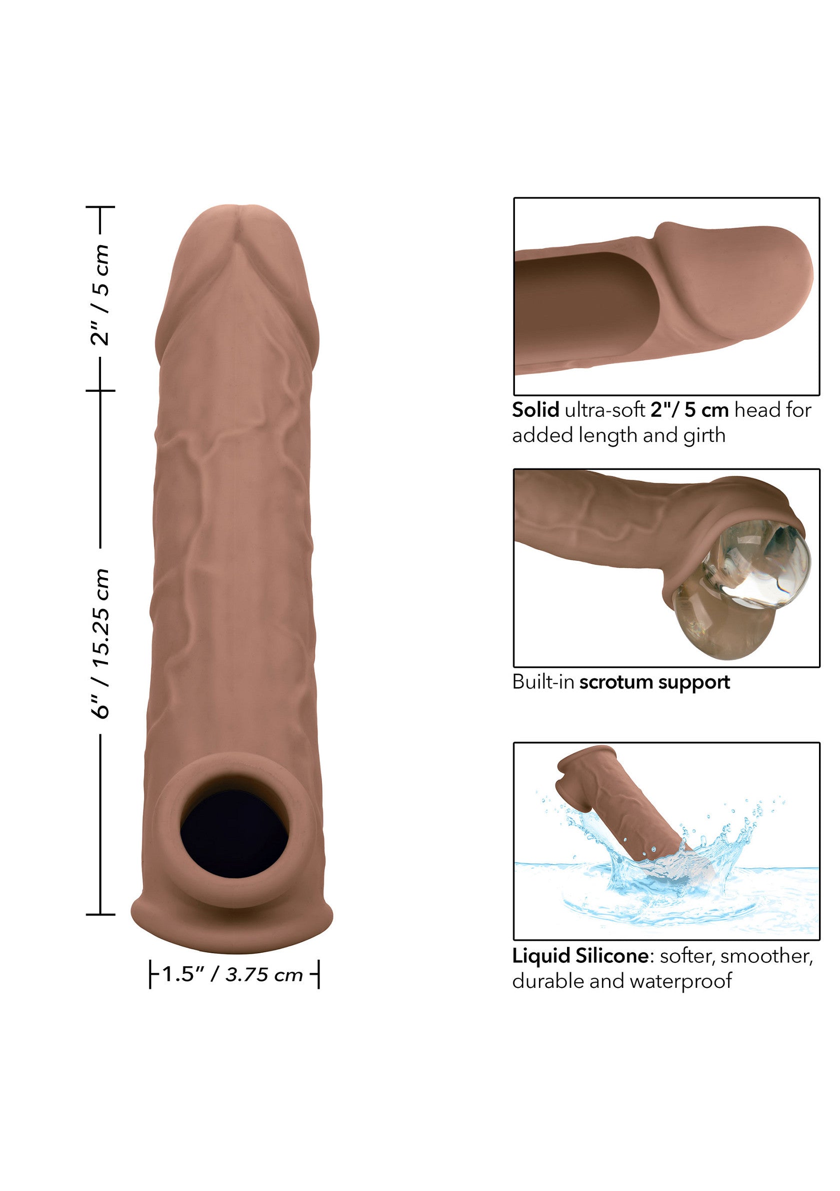 Performance masculine CalExotics Life-Like Extension 8 inch