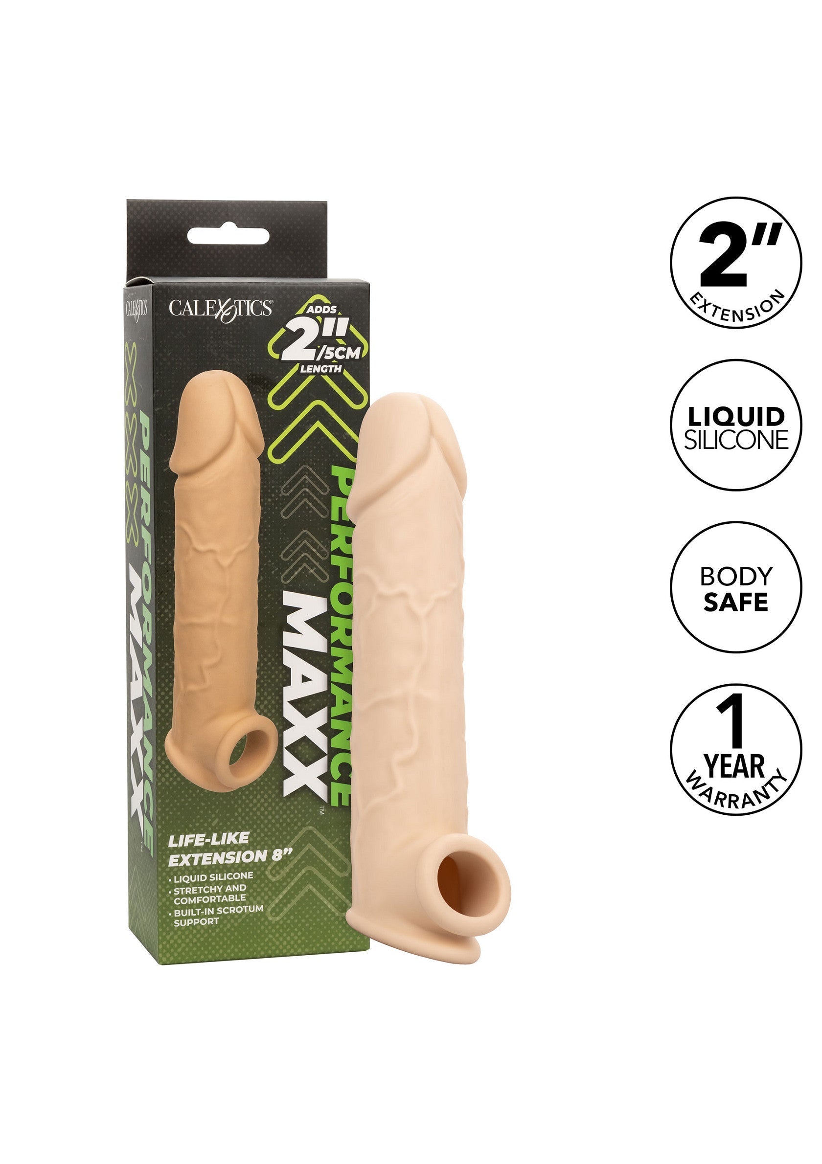 Performance masculine CalExotics Life-Like Extension 8 inch