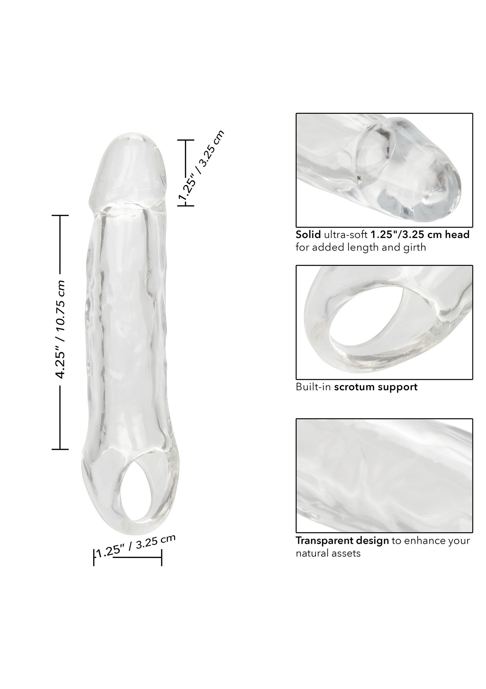 Performance masculine CalExotics Clear Extension 5.5 inch