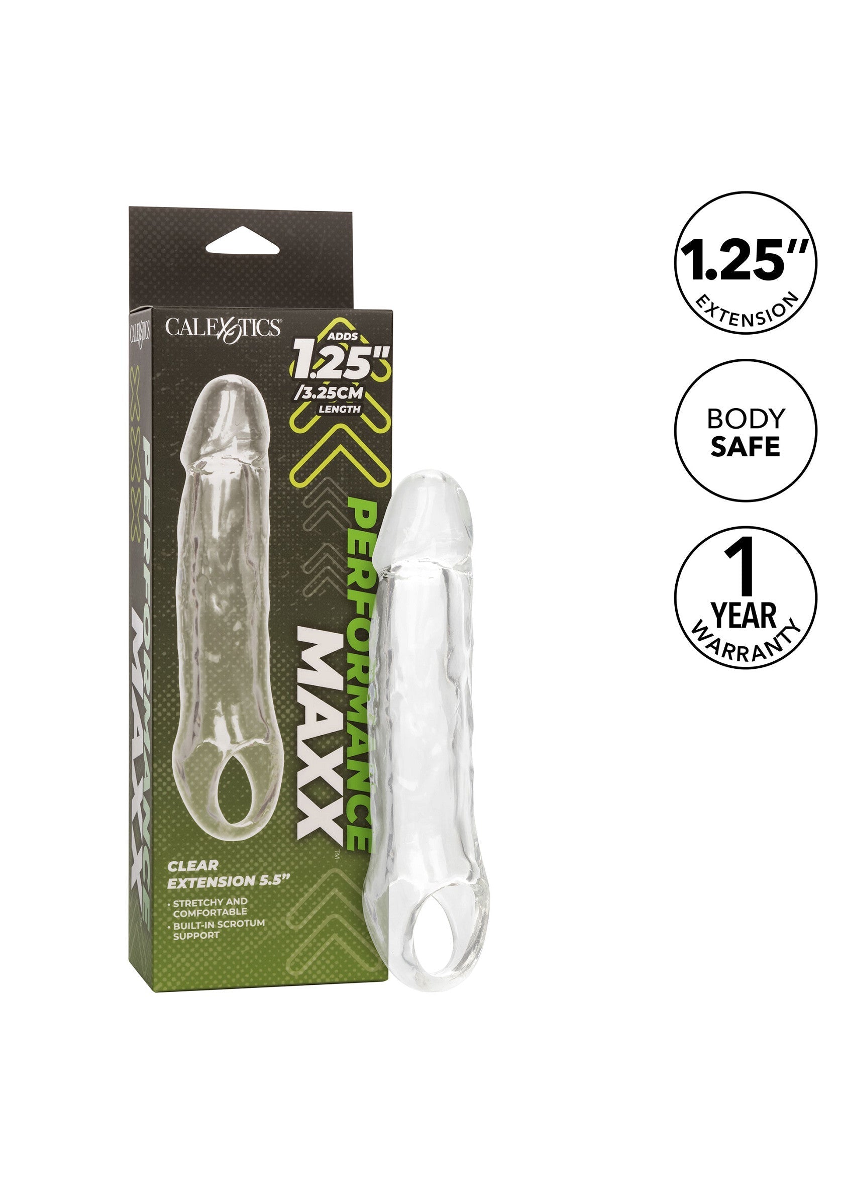 Performance masculine CalExotics Clear Extension 5.5 inch