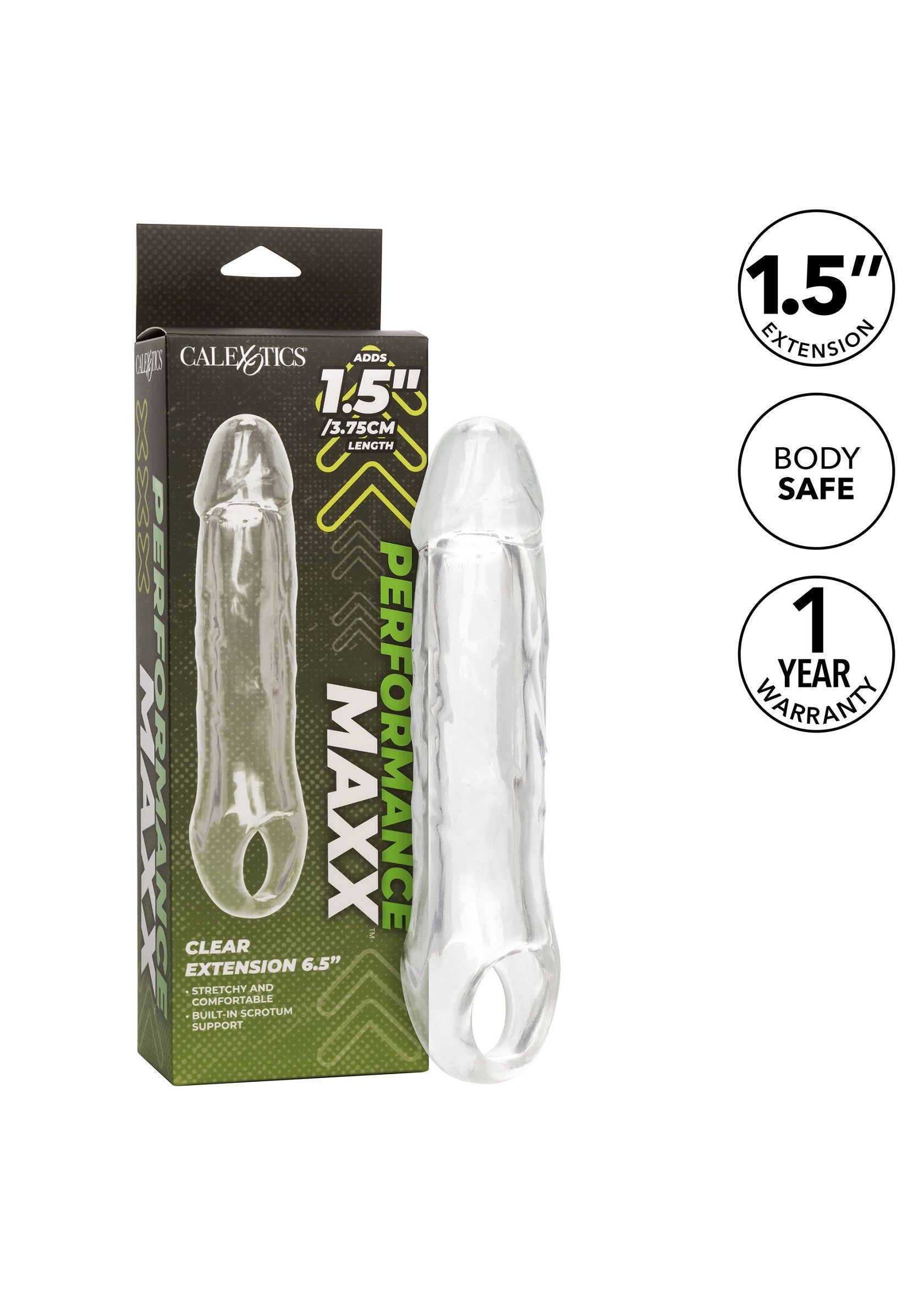 Performance masculine CalExotics Clear Extension 6.5 inch