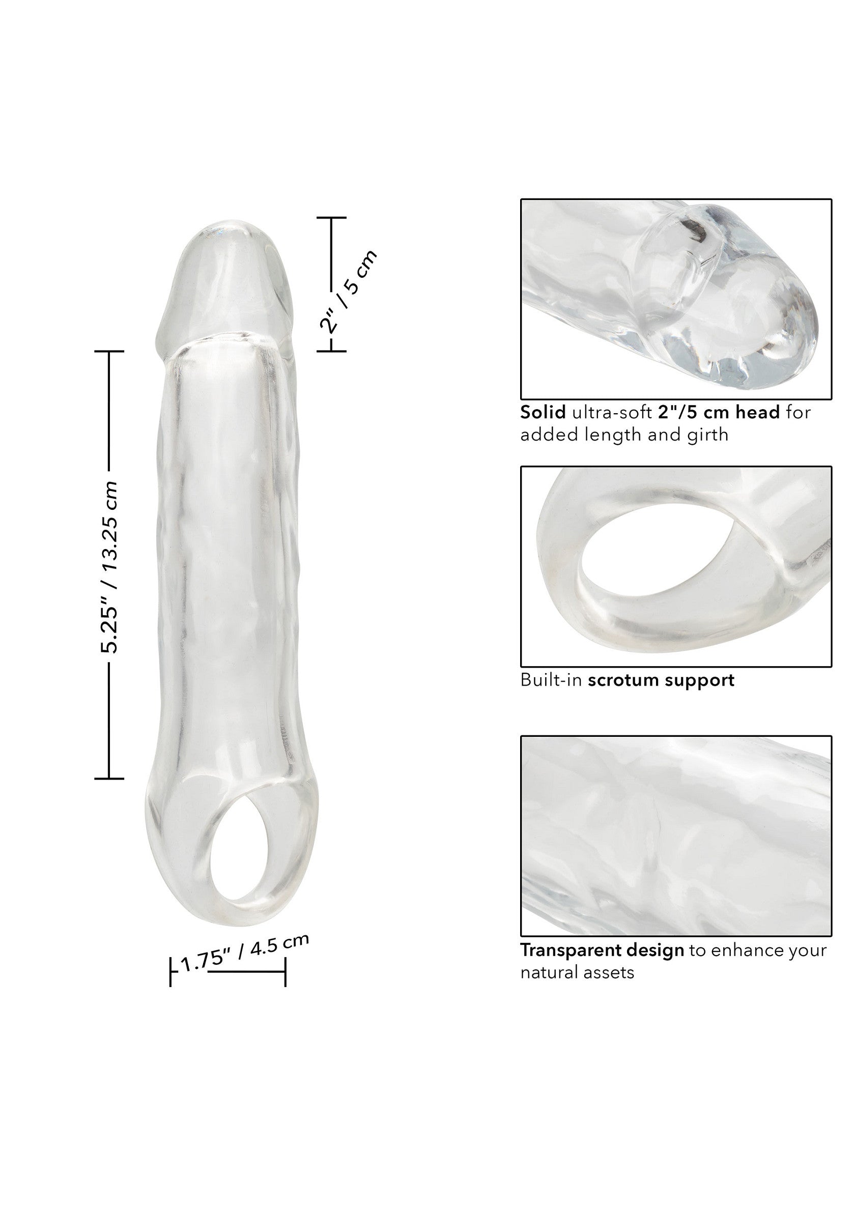 Performance masculine CalExotics Clear Extension 7.5 inch