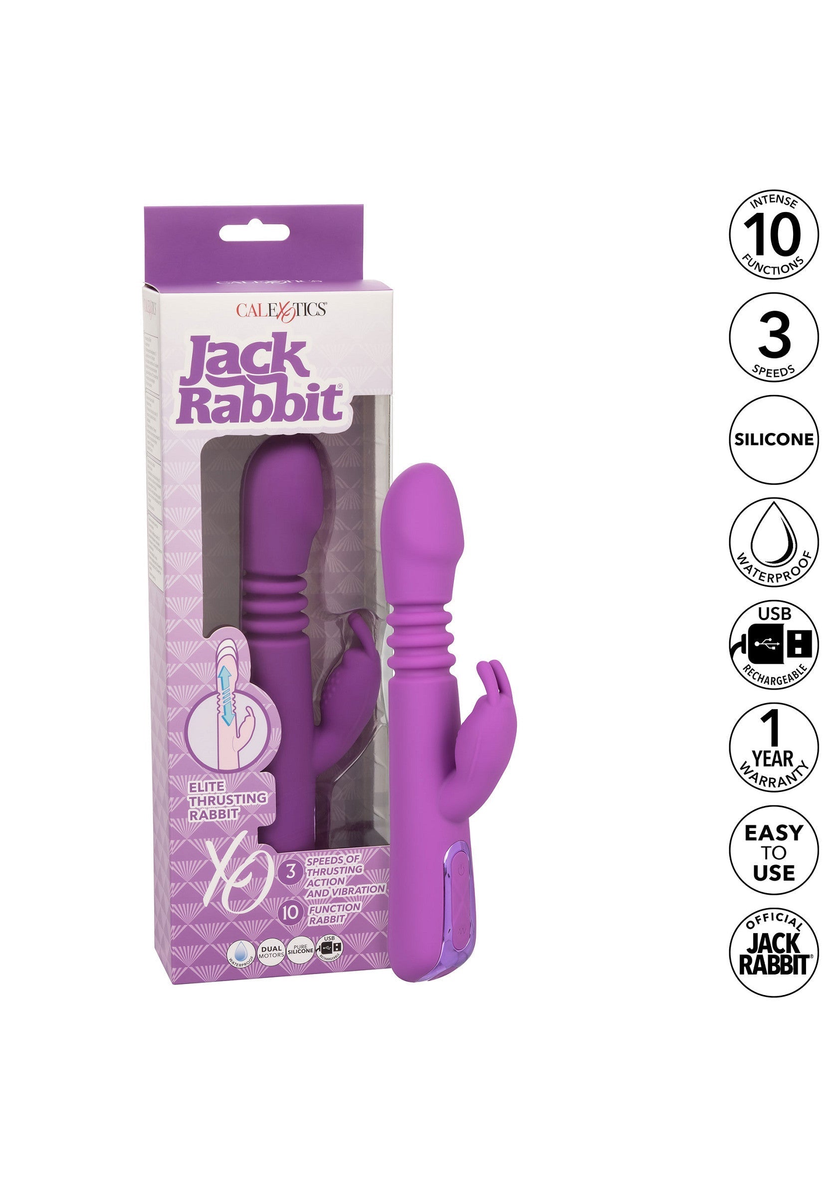 Vibromasseur CalExotics Elite Thrusting Rabbit