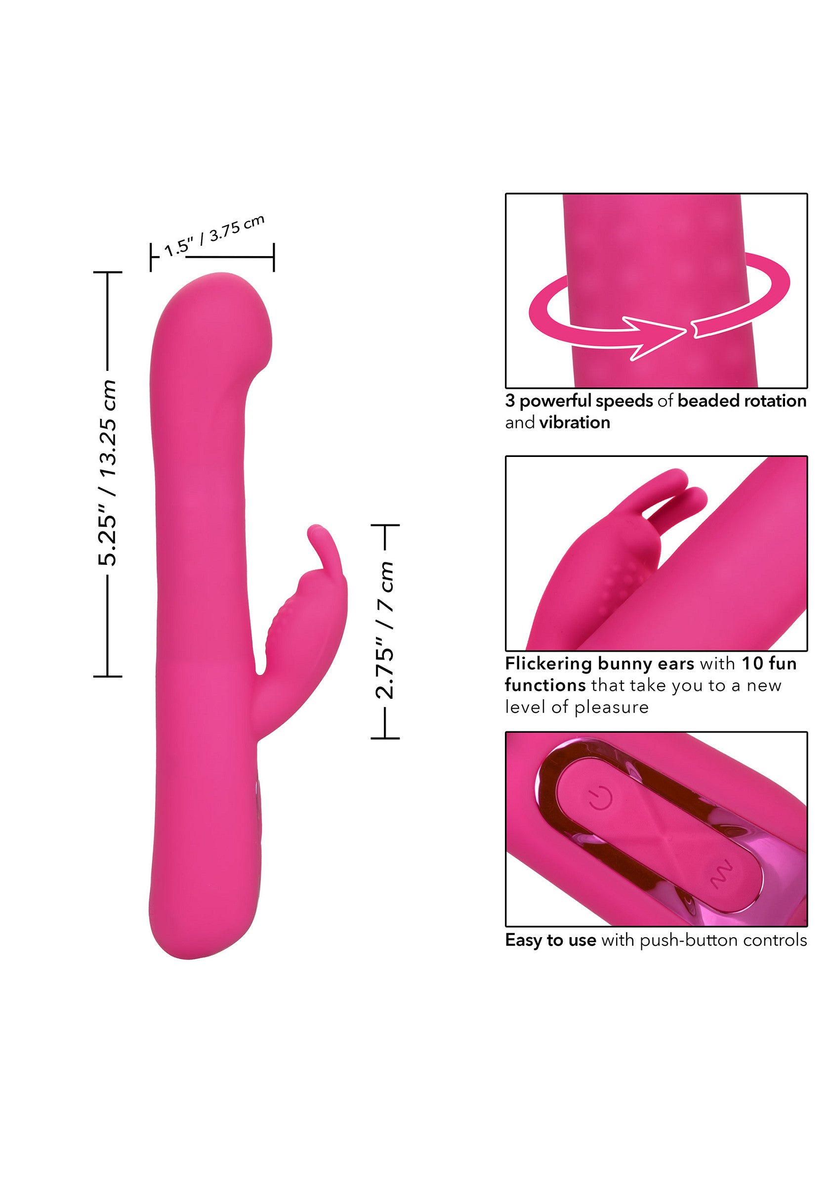 Vibromasseur CalExotics Elite Beaded G Rabbit
