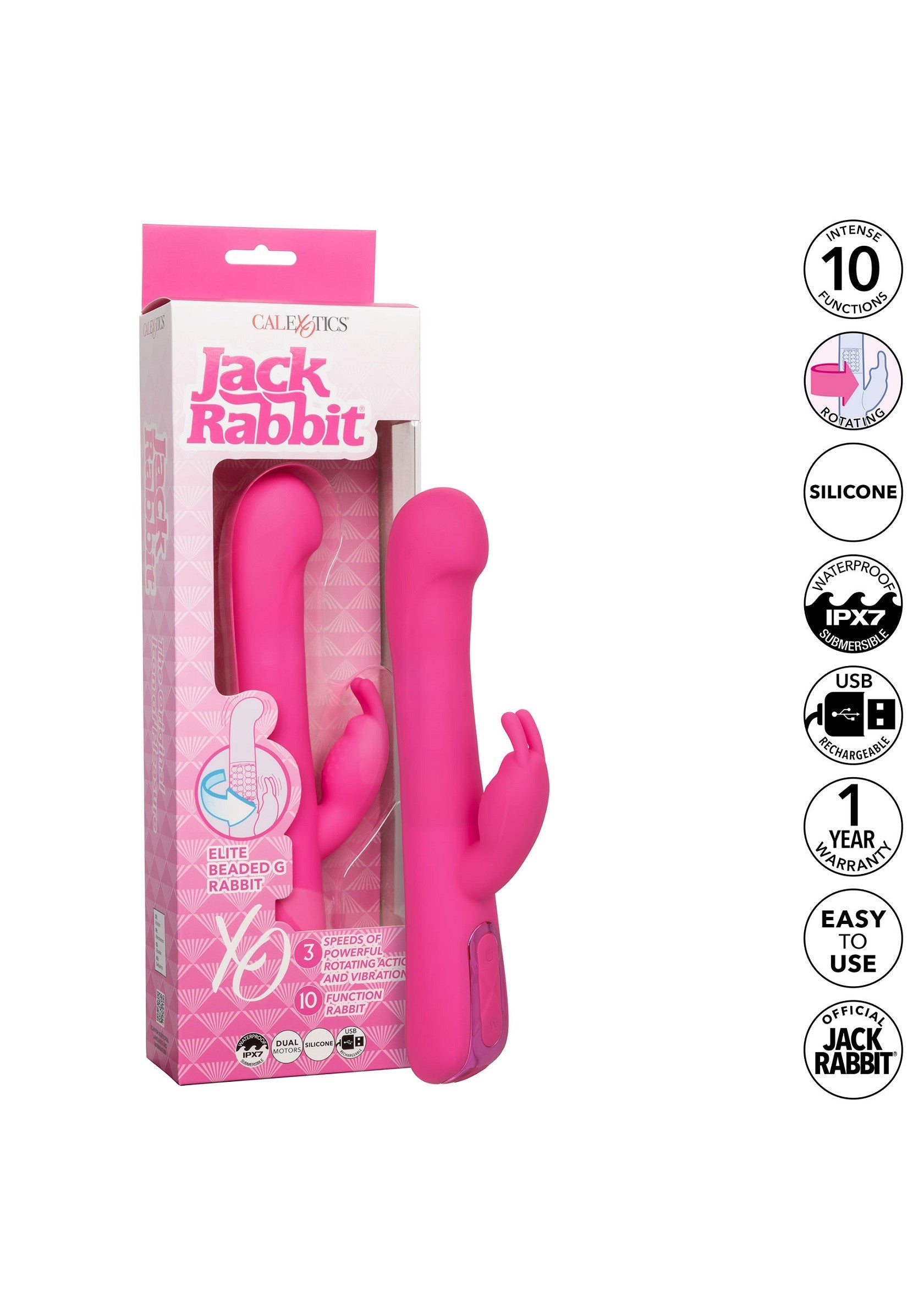 Vibromasseur CalExotics Elite Beaded G Rabbit
