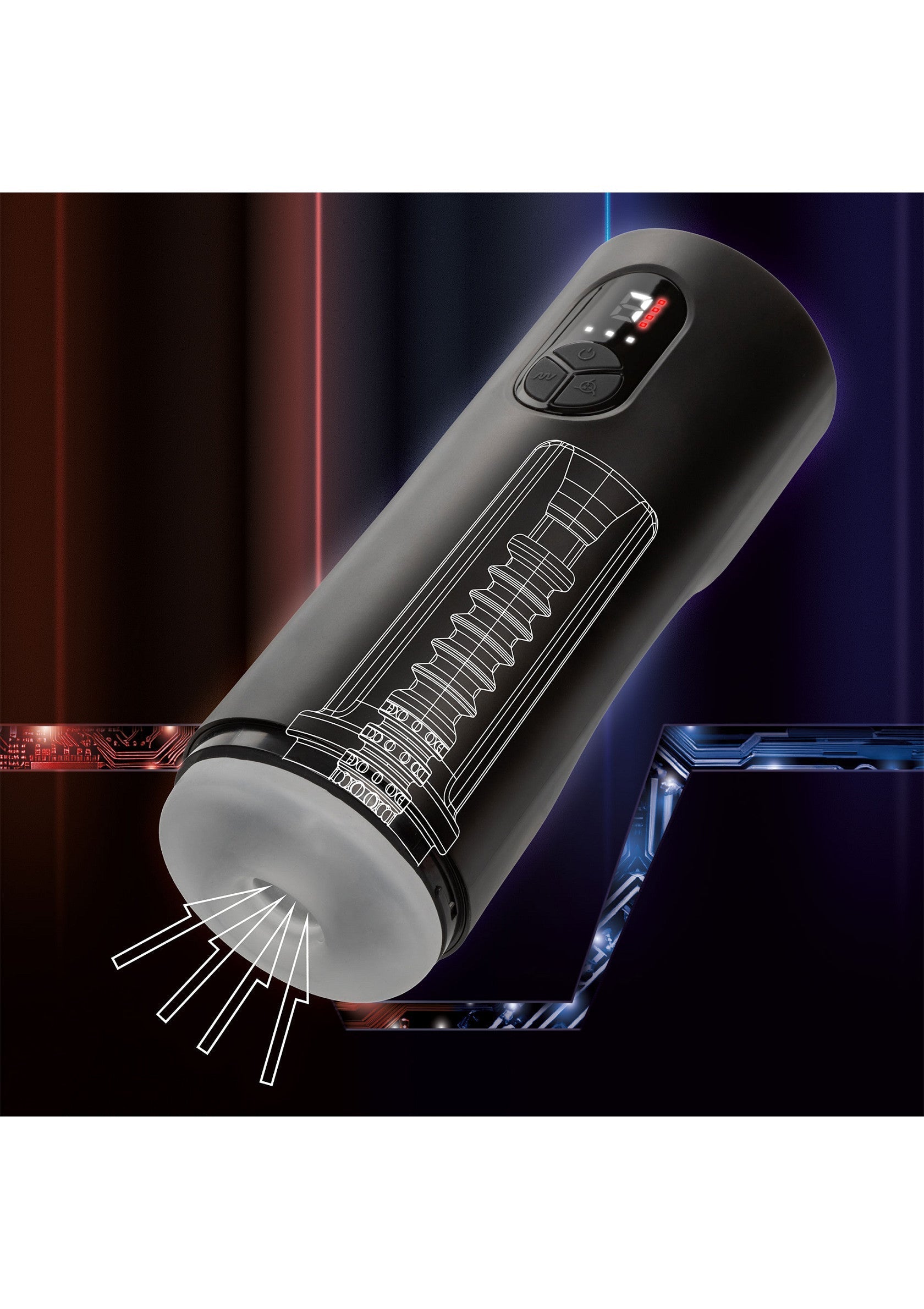 Masturbateur CalExotics Bionic Sucking and Vibrating Masturbator