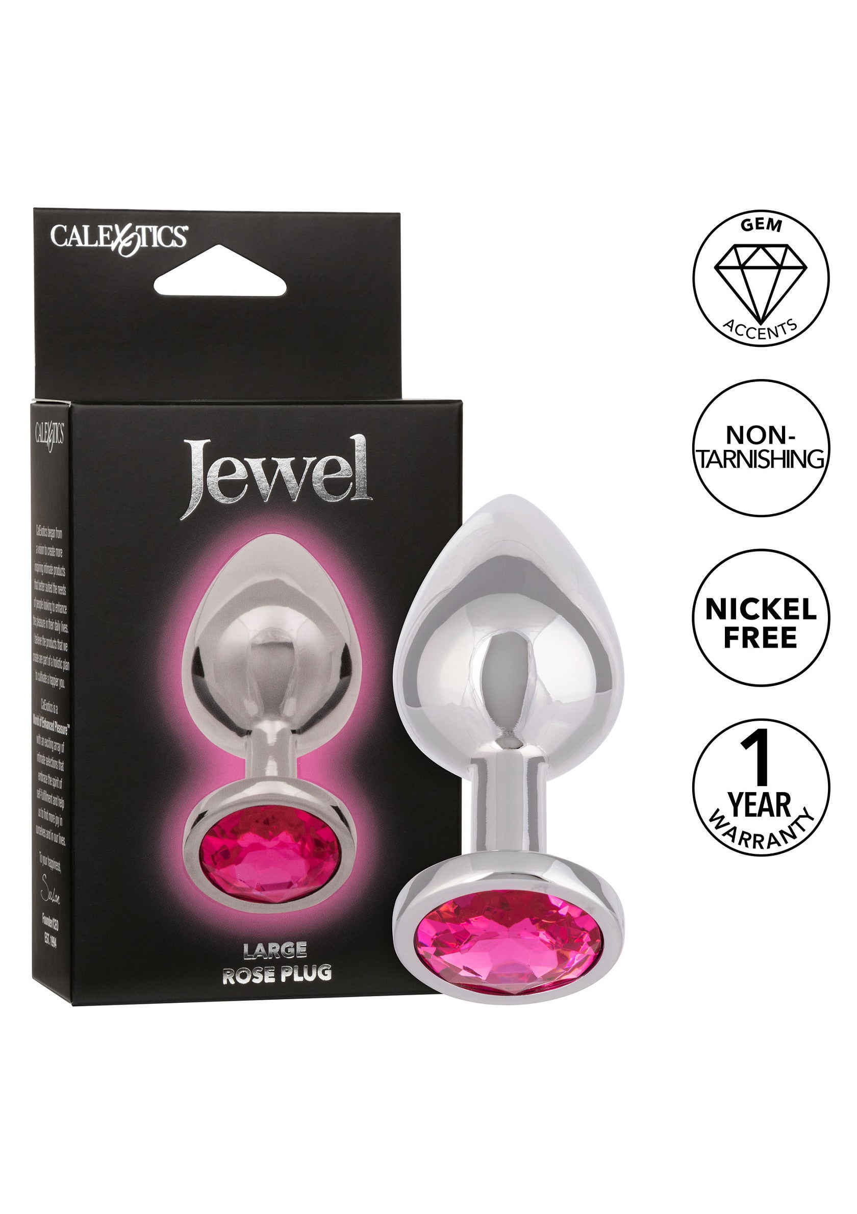 Jouet anal CalExotics Jewel Large Rose Plug