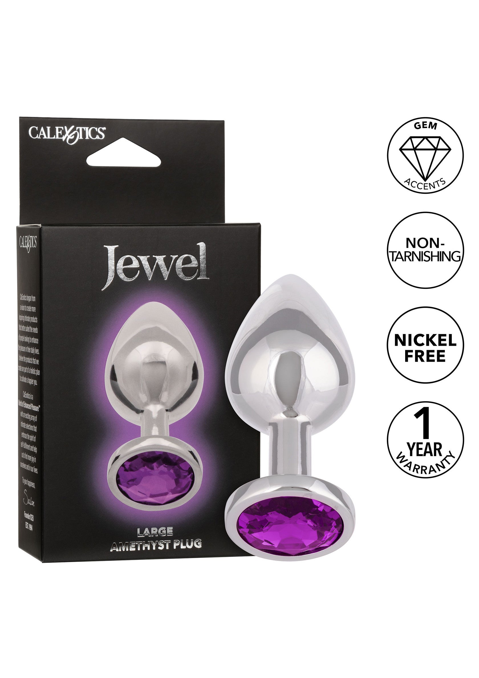 Jouet anal CalExotics Jewel Large Amethyst Plug