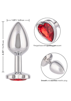 Jouet anal CalExotics Jewel Small Ruby Heart Plug