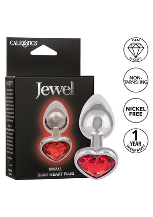Jouet anal CalExotics Jewel Small Ruby Heart Plug