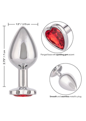 Jouet anal CalExotics Jewel Large Ruby Heart Plug