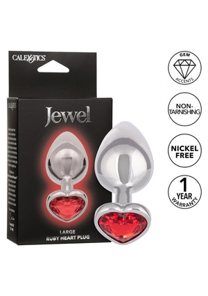 Jouet anal CalExotics Jewel Large Ruby Heart Plug