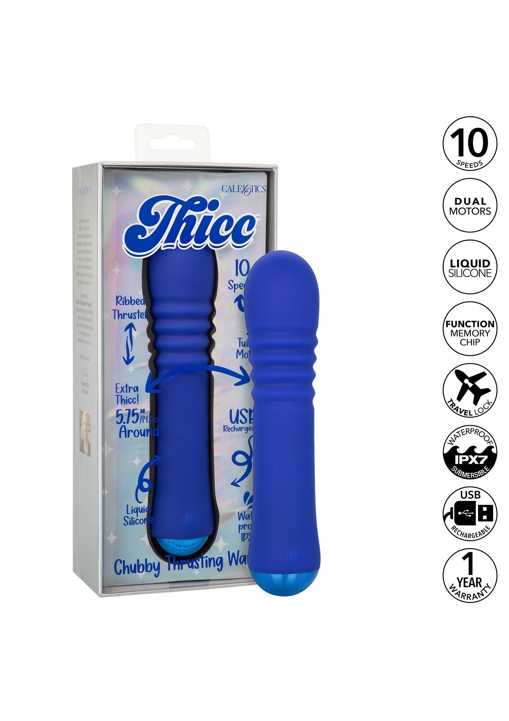 Vibromasseur CalExotics Thicc Chubby Thrusting Wand