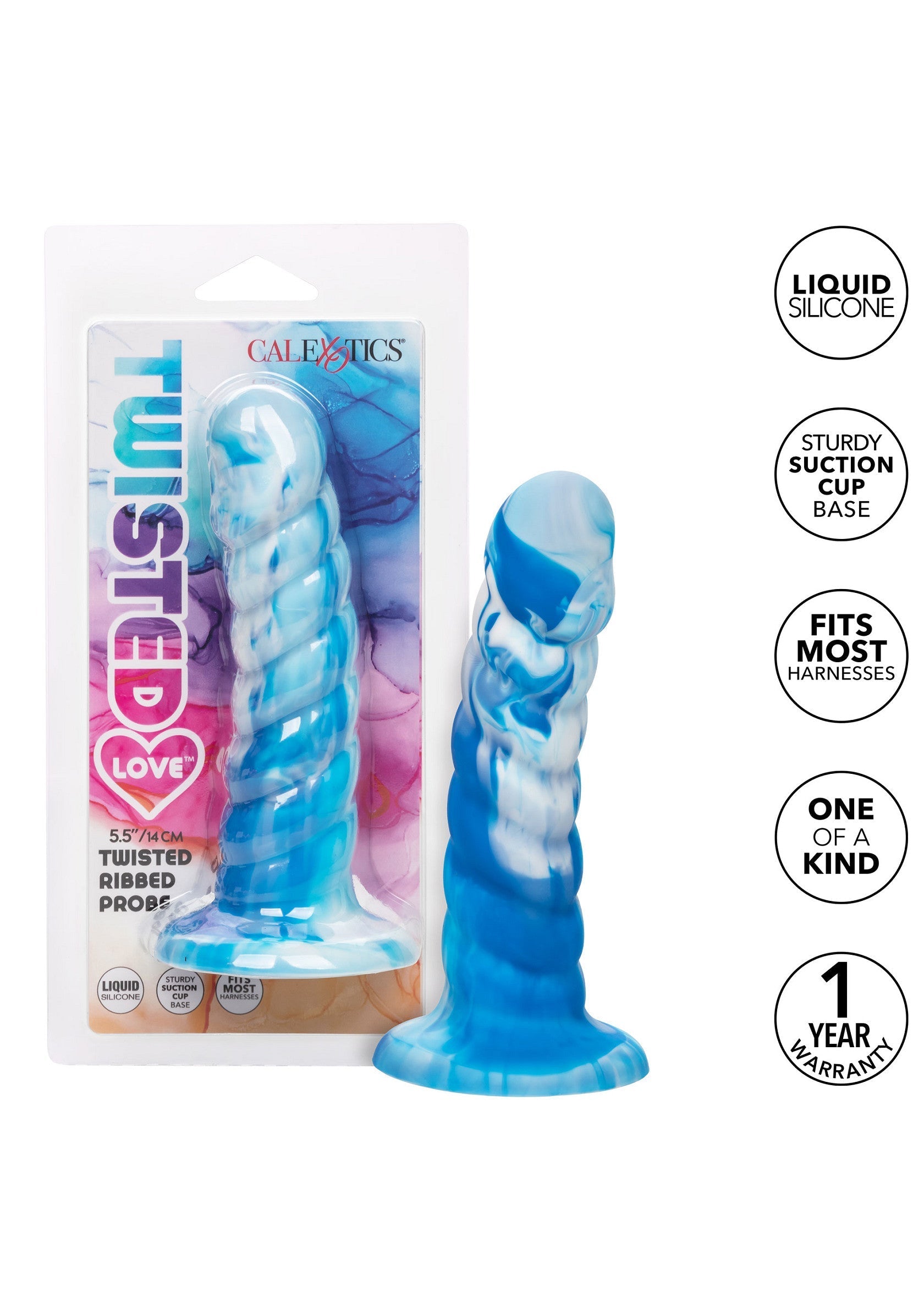 Gode-ceinture CalExotics Twisted Ribbed Probe