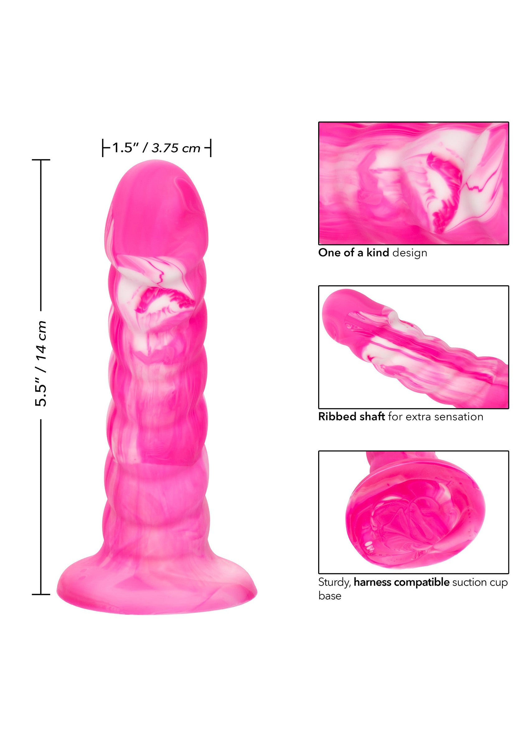 Gode-ceinture CalExotics Twisted Ribbed Probe