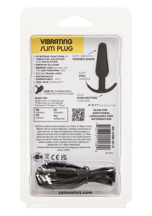 Jouet anal CalExotics Vibrating Slim Plug