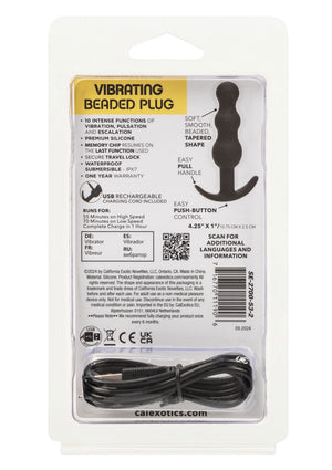 Jouet anal CalExotics Vibrating Beaded Plug