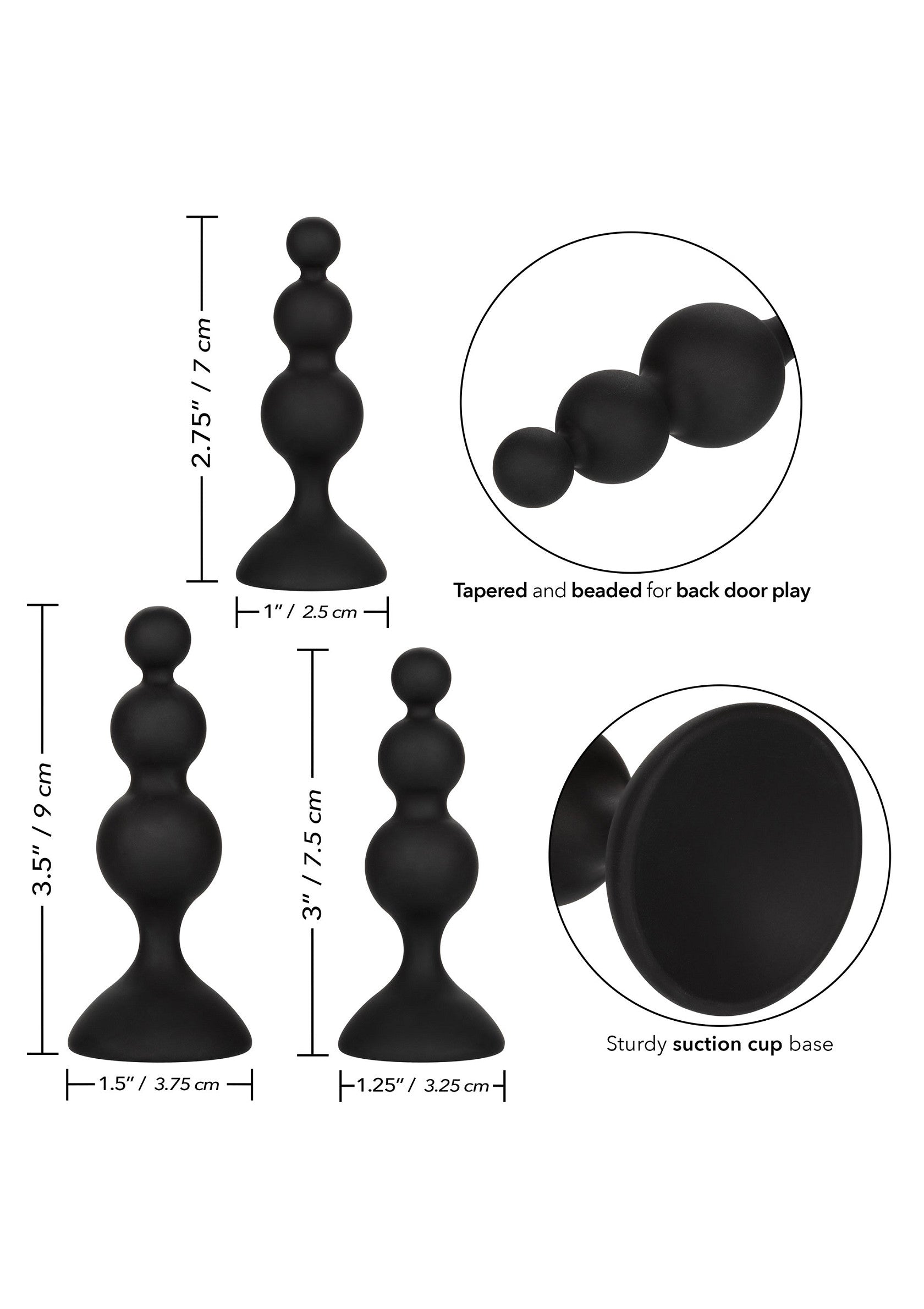 Jouet anal CalExotics Silicone Beaded Anal Kit