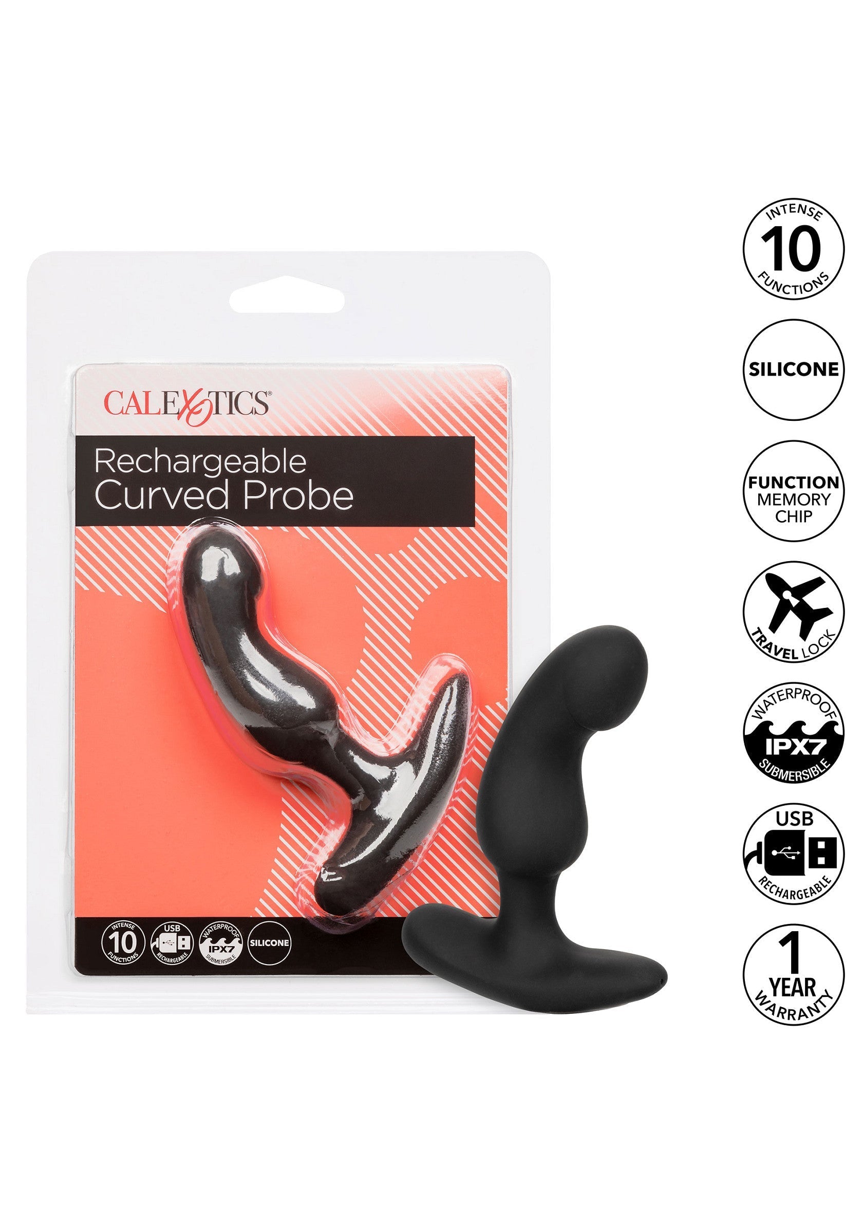 Jouet anal CalExotics Rechargeable Curved Probe