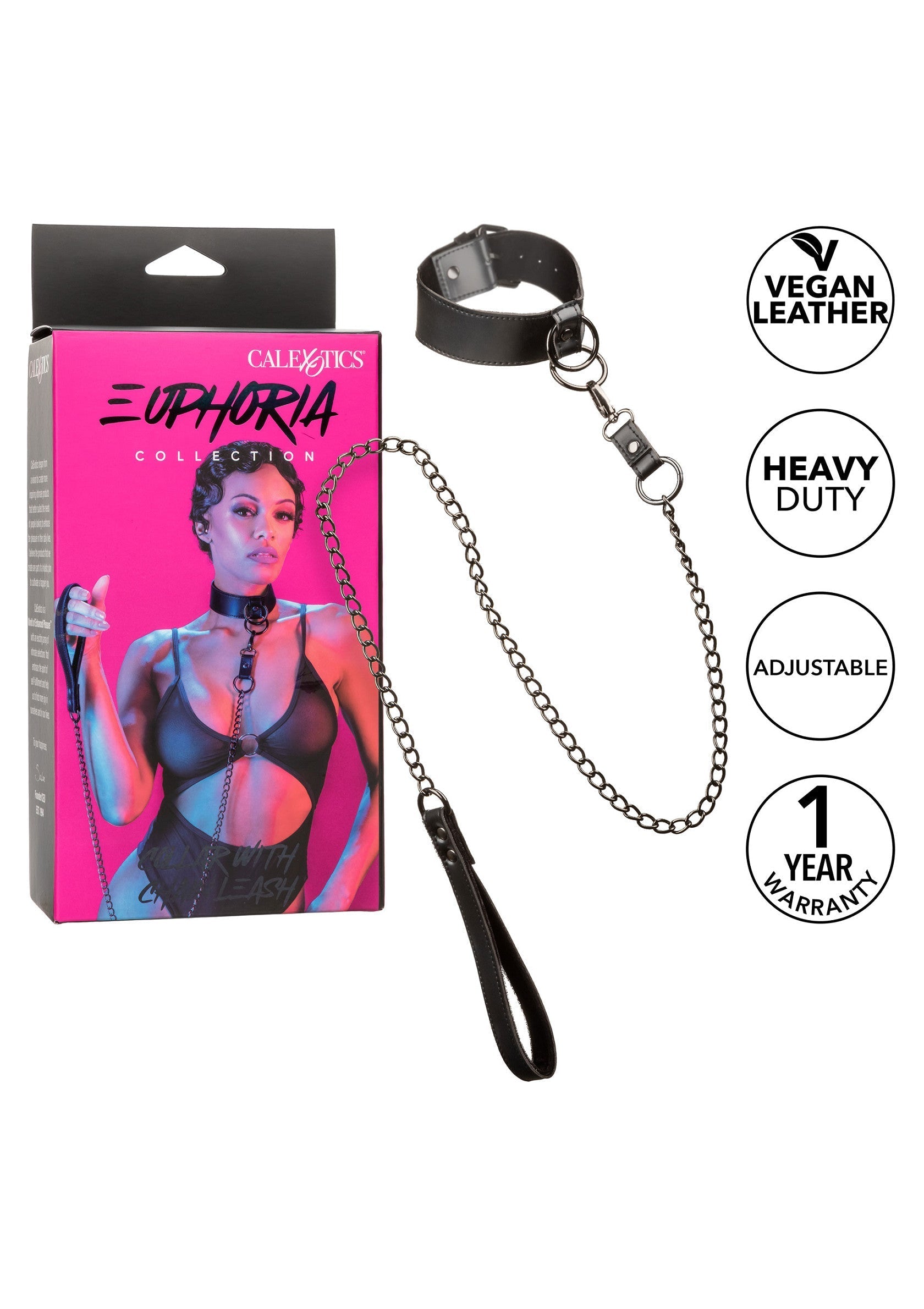Accessoire BDSM CalExotics Collar With Chain Leash