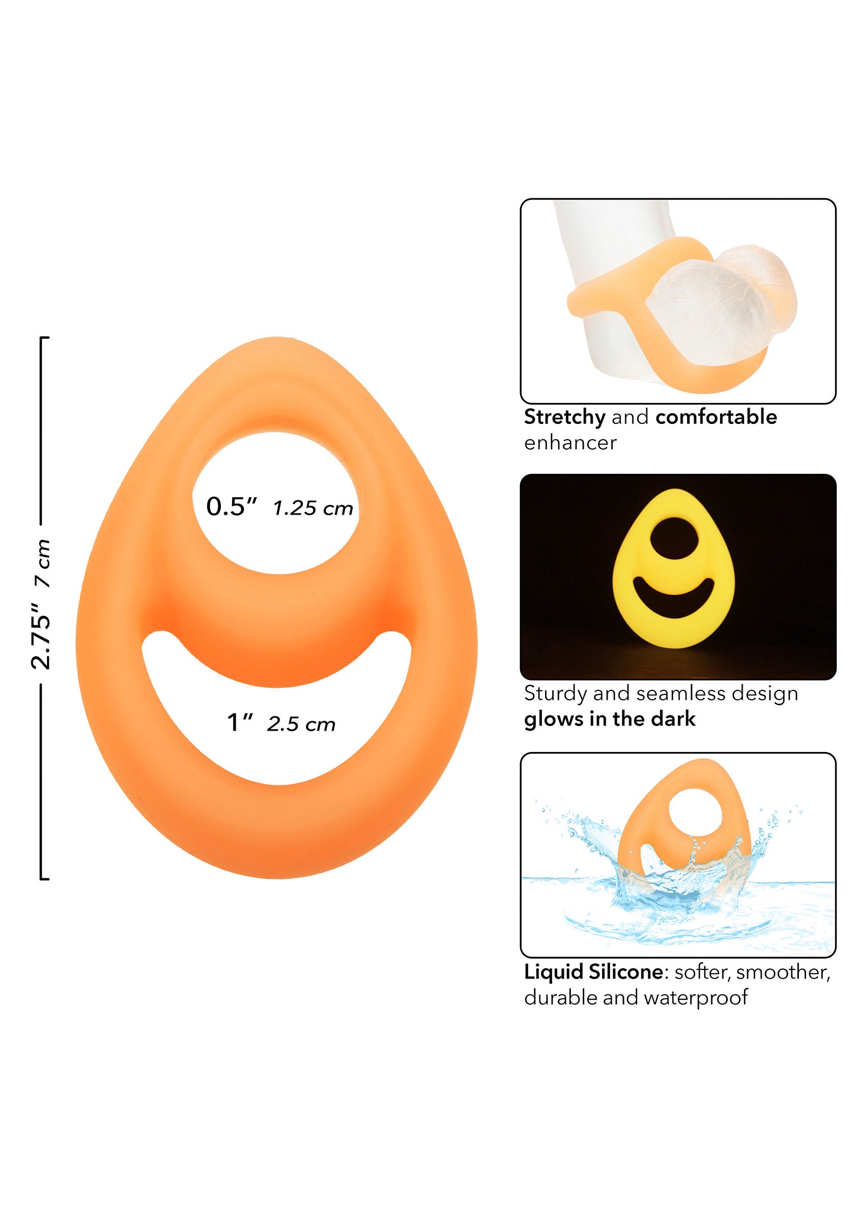 Performance masculine CalExotics Silicone Teardrop Ring